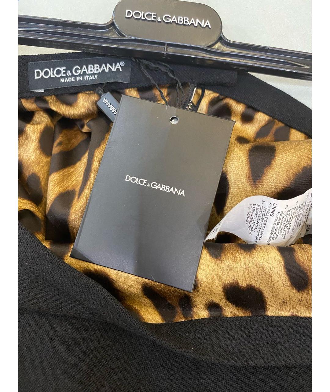 DOLCE&GABBANA Черная шерстяная юбка миди, фото 8
