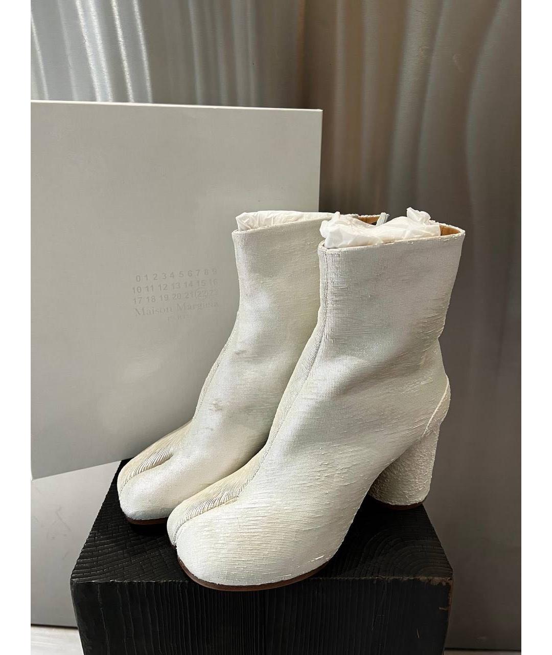 MAISON MARGIELA Белые кожаные сапоги, фото 3