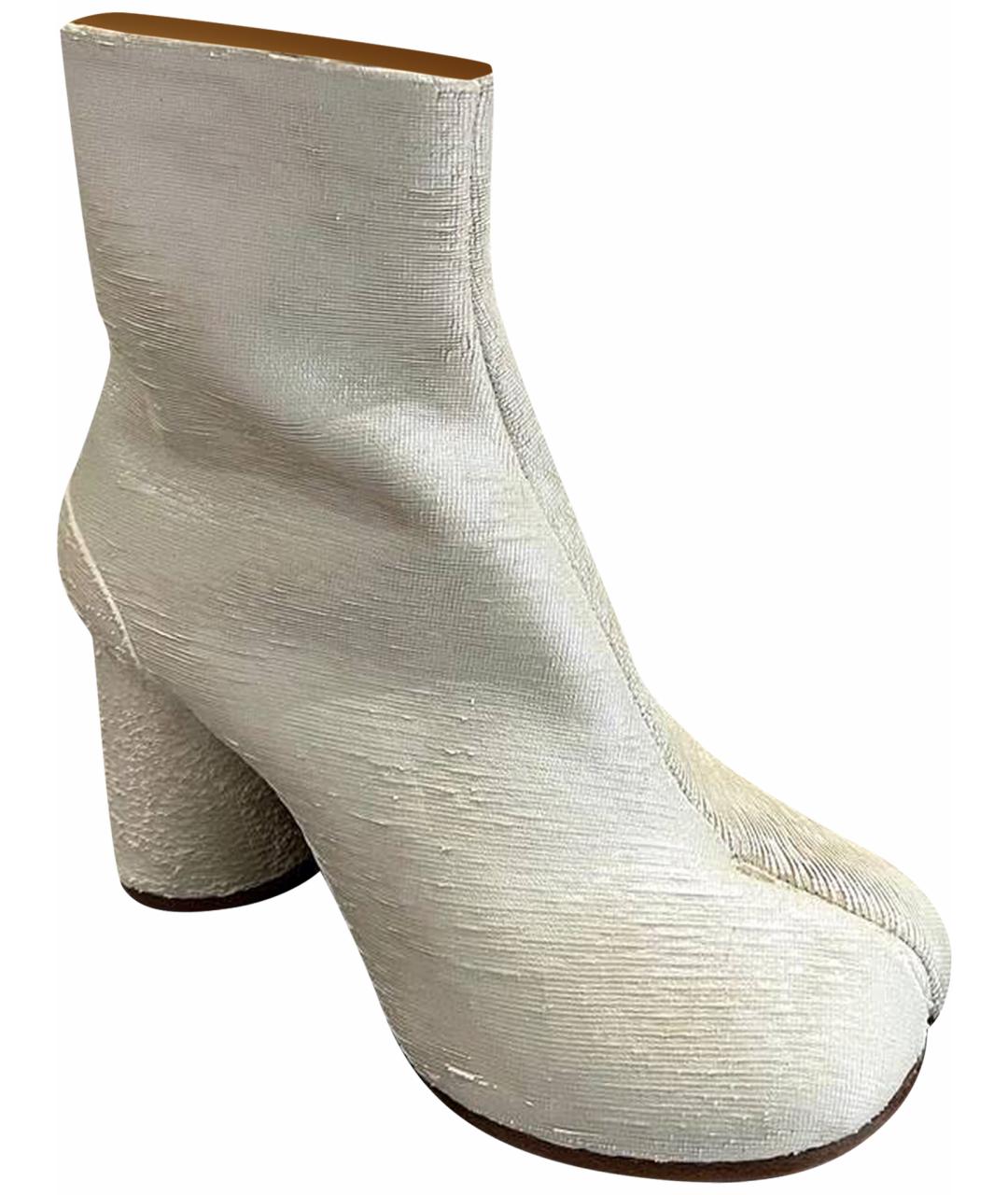 MAISON MARGIELA Белые кожаные сапоги, фото 1