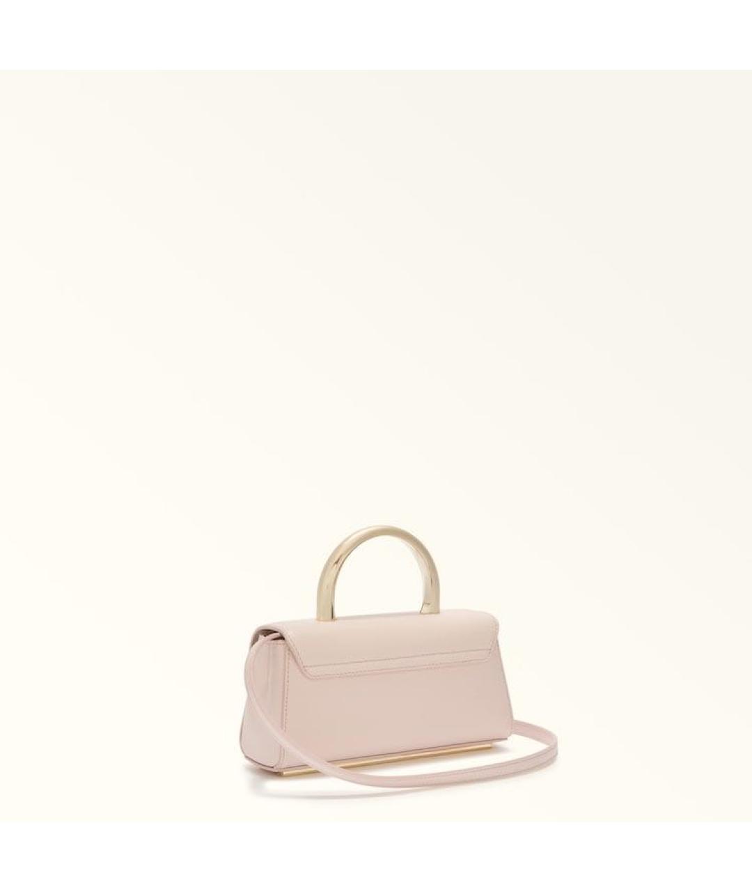 FURLA Розовая кожаная сумка с короткими ручками, фото 2