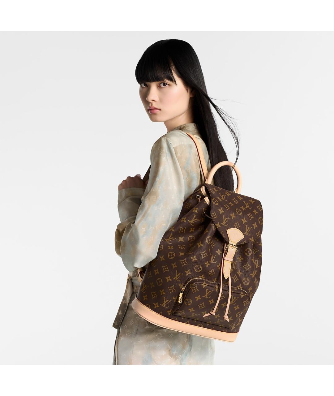 LOUIS VUITTON Коричневый кожаный рюкзак, фото 5