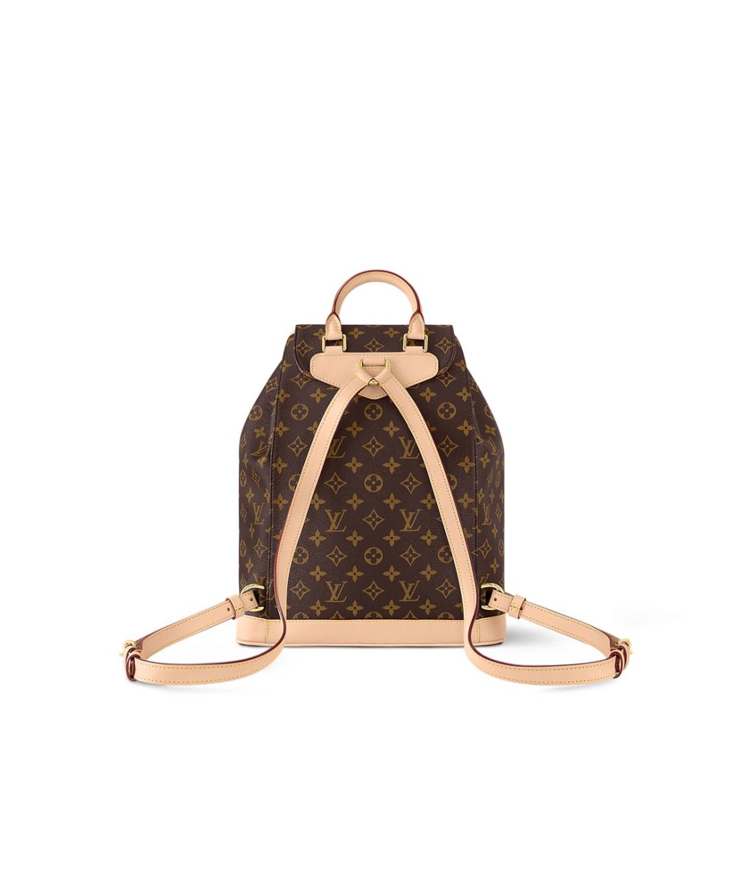 LOUIS VUITTON Коричневый кожаный рюкзак, фото 3