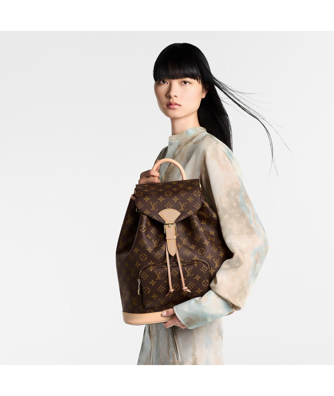 LOUIS VUITTON Коричневый кожаный рюкзак, фото 4
