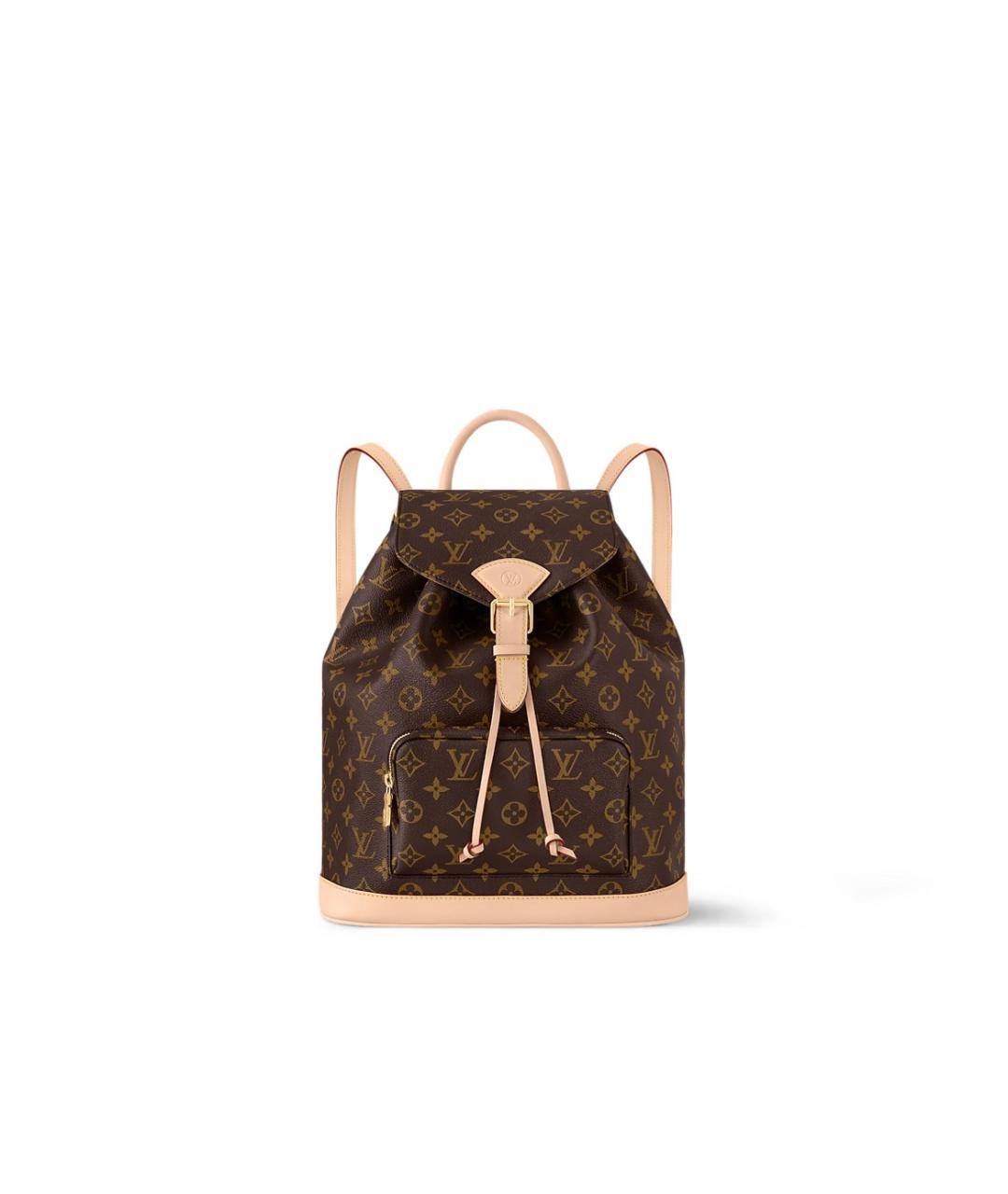 LOUIS VUITTON Коричневый кожаный рюкзак, фото 6
