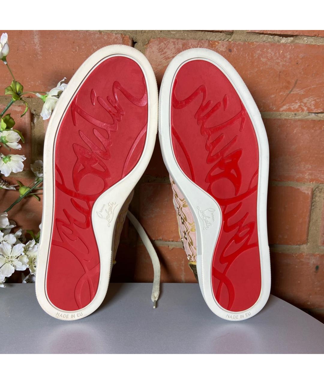 CHRISTIAN LOUBOUTIN Мульти замшевые кеды, фото 7
