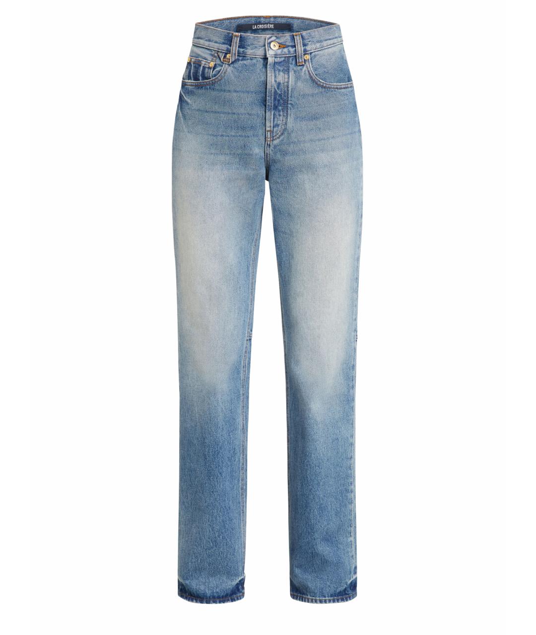 JACQUEMUS Голубые хлопковые прямые джинсы, фото 1