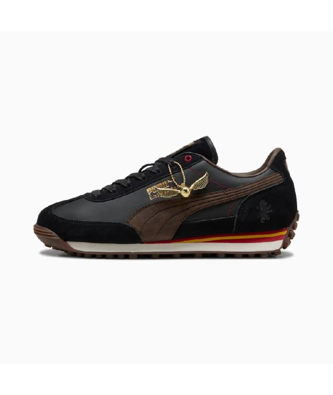 PUMA Черные кожаные низкие кроссовки / кеды, фото 8