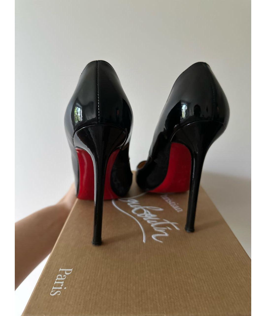 CHRISTIAN LOUBOUTIN Черные туфли из лакированной кожи, фото 4
