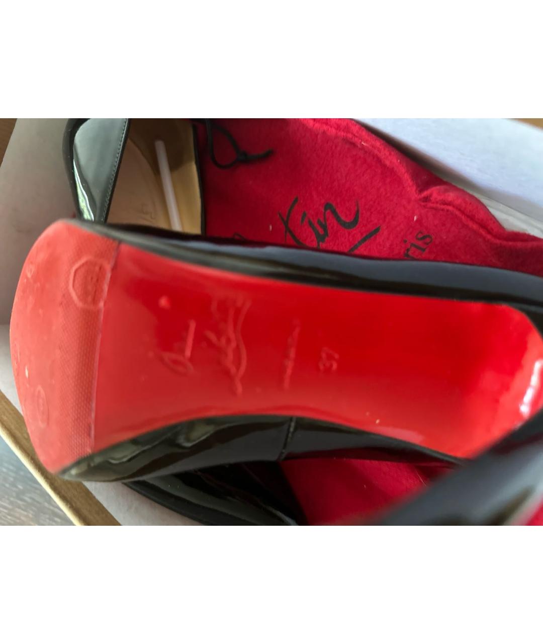 CHRISTIAN LOUBOUTIN Черные туфли из лакированной кожи, фото 7
