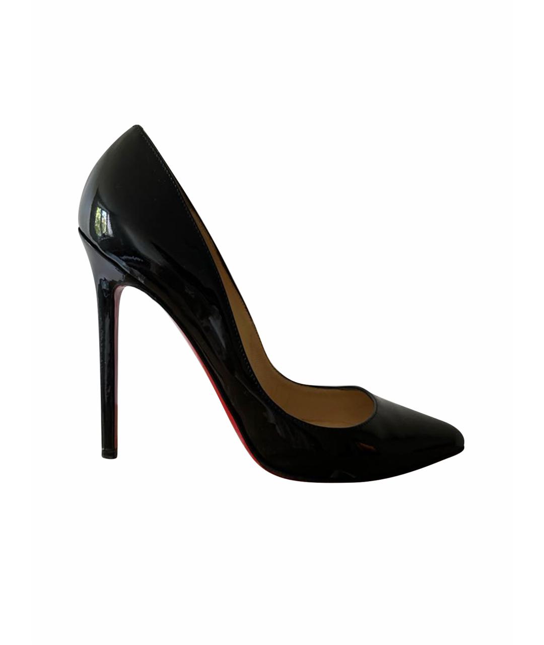 CHRISTIAN LOUBOUTIN Черные туфли из лакированной кожи, фото 1