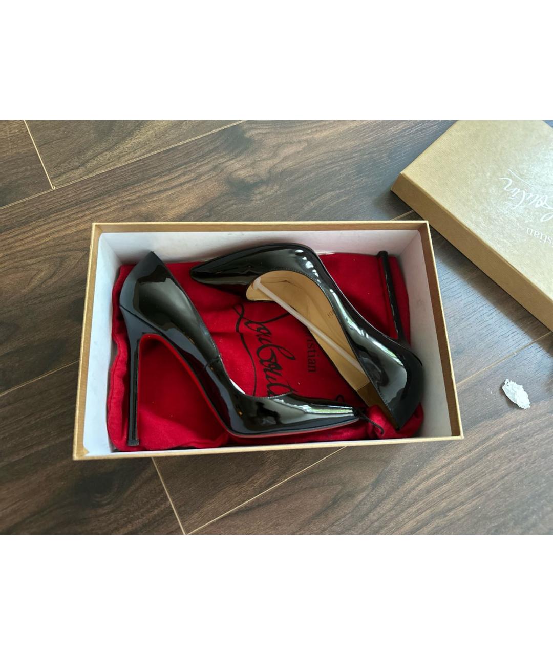CHRISTIAN LOUBOUTIN Черные туфли из лакированной кожи, фото 6