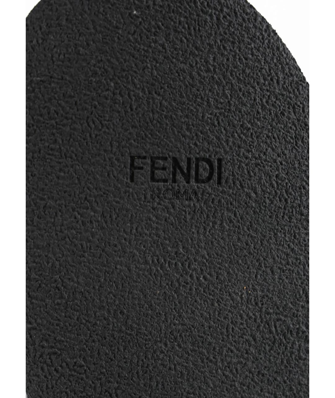 FENDI Коричневые текстильные сапоги, фото 5