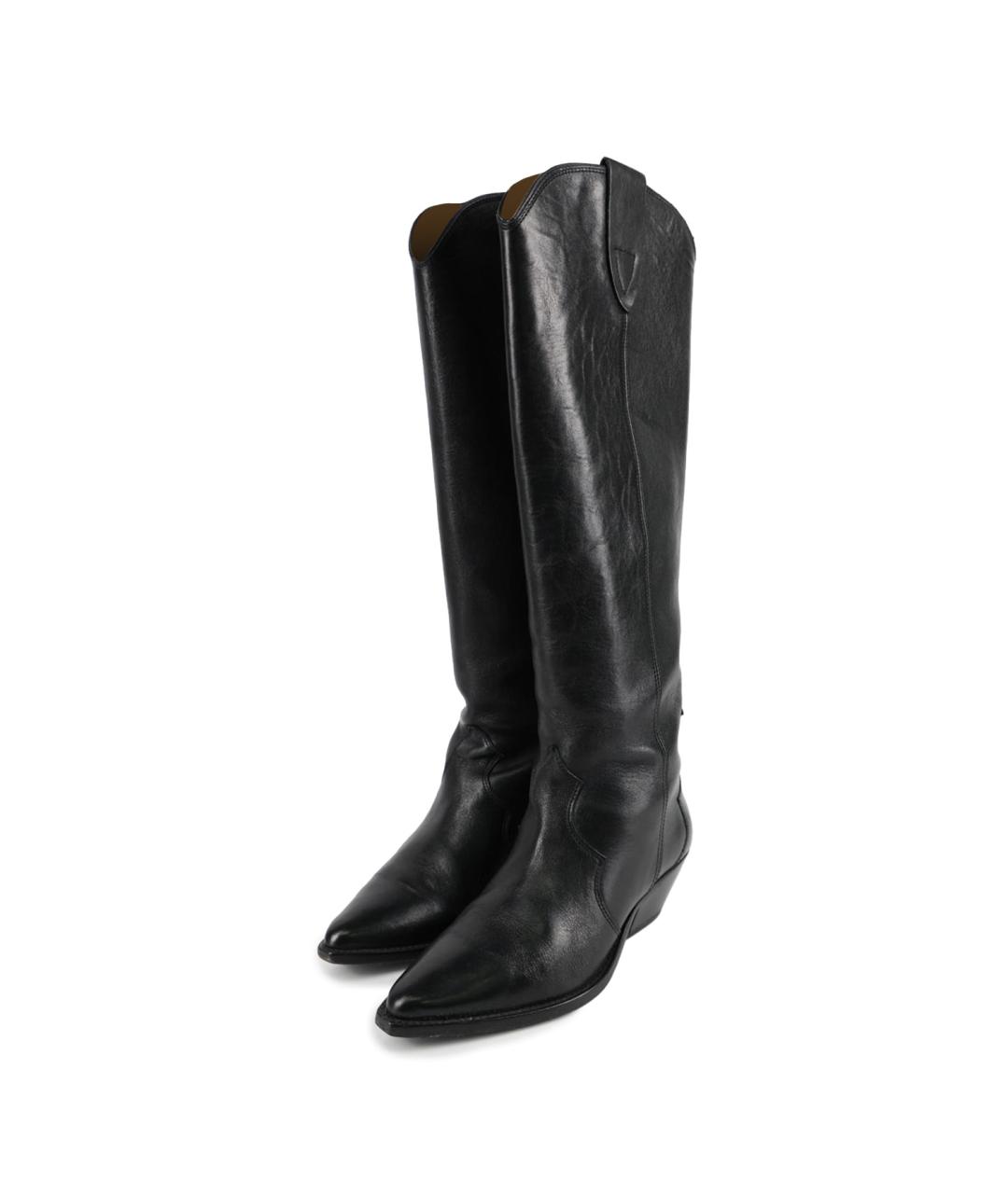 ISABEL MARANT Черные кожаные сапоги, фото 2