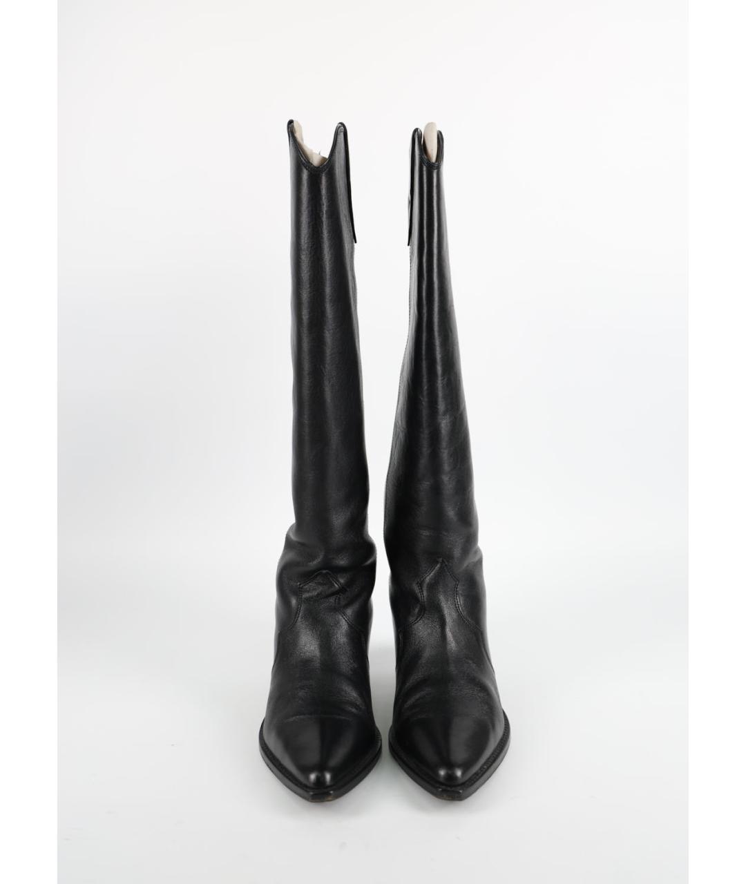ISABEL MARANT Черные кожаные сапоги, фото 3