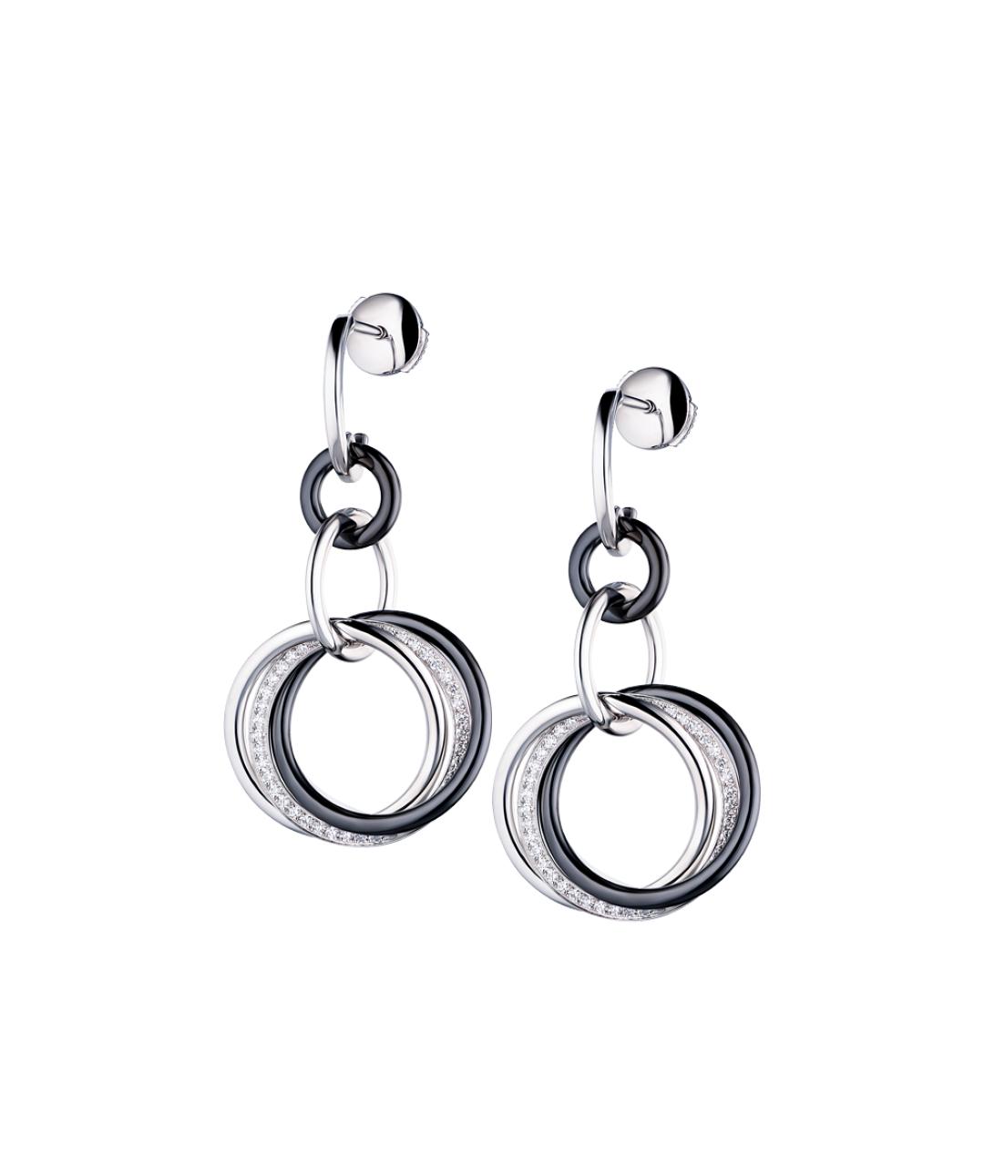 CARTIER Золотые серьги из белого золота, фото 1