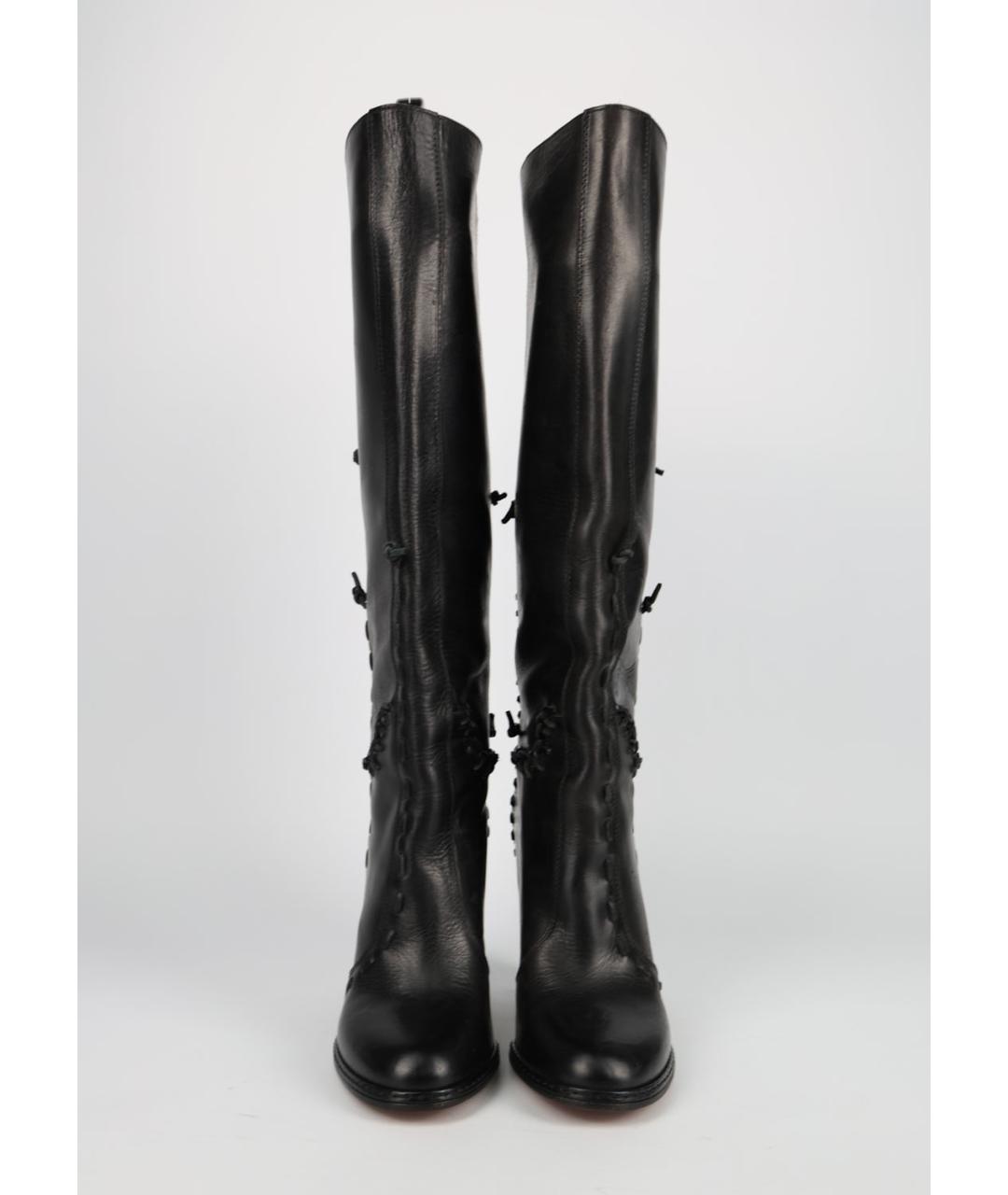 MAISON MARGIELA Черные кожаные сапоги, фото 3