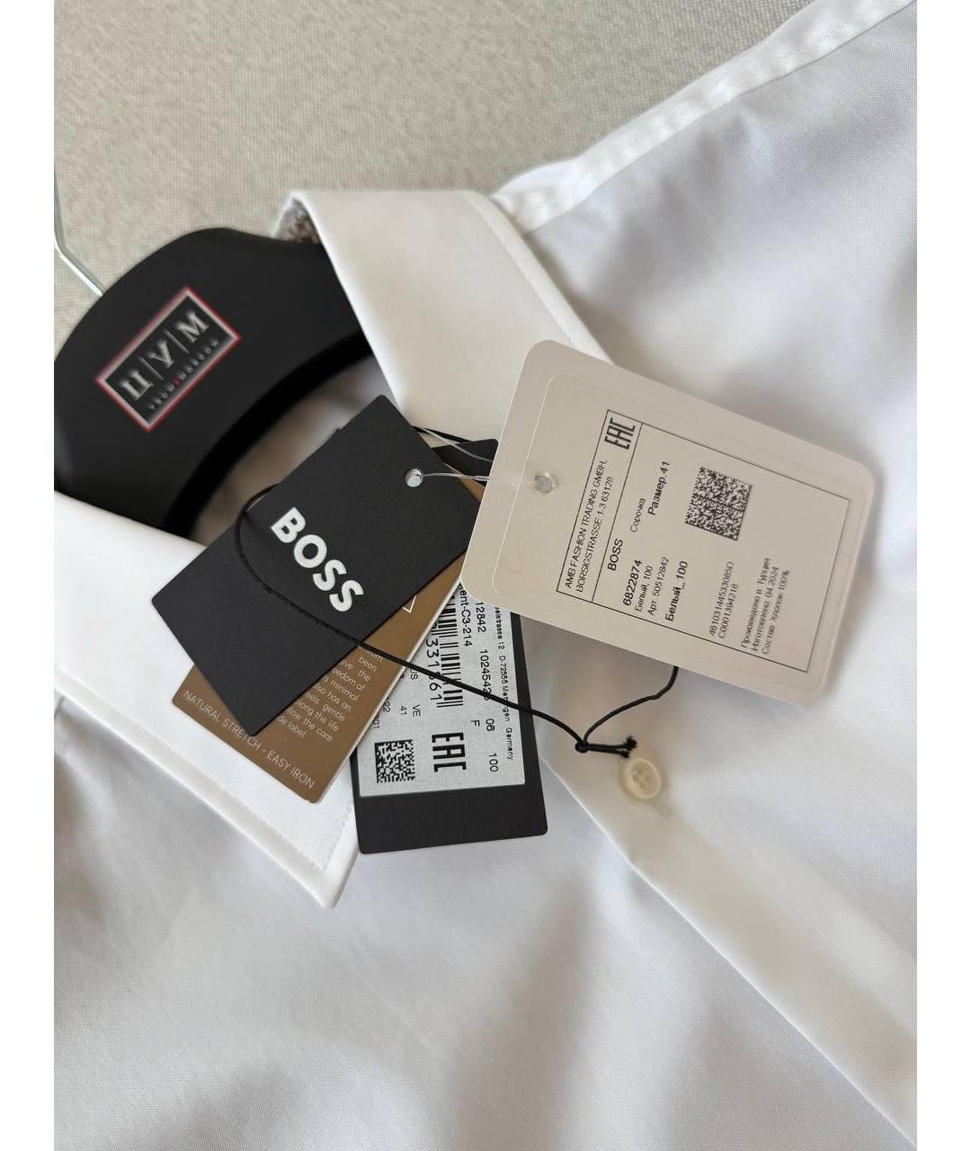 HUGO BOSS Белая классическая рубашка, фото 4