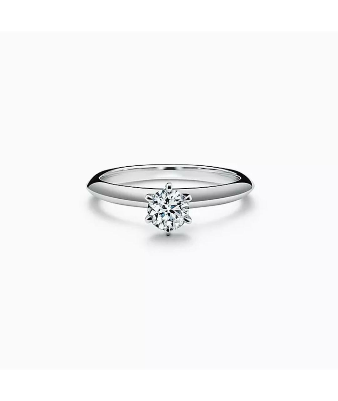 TIFFANY&CO Белое платиновое кольцо, фото 7