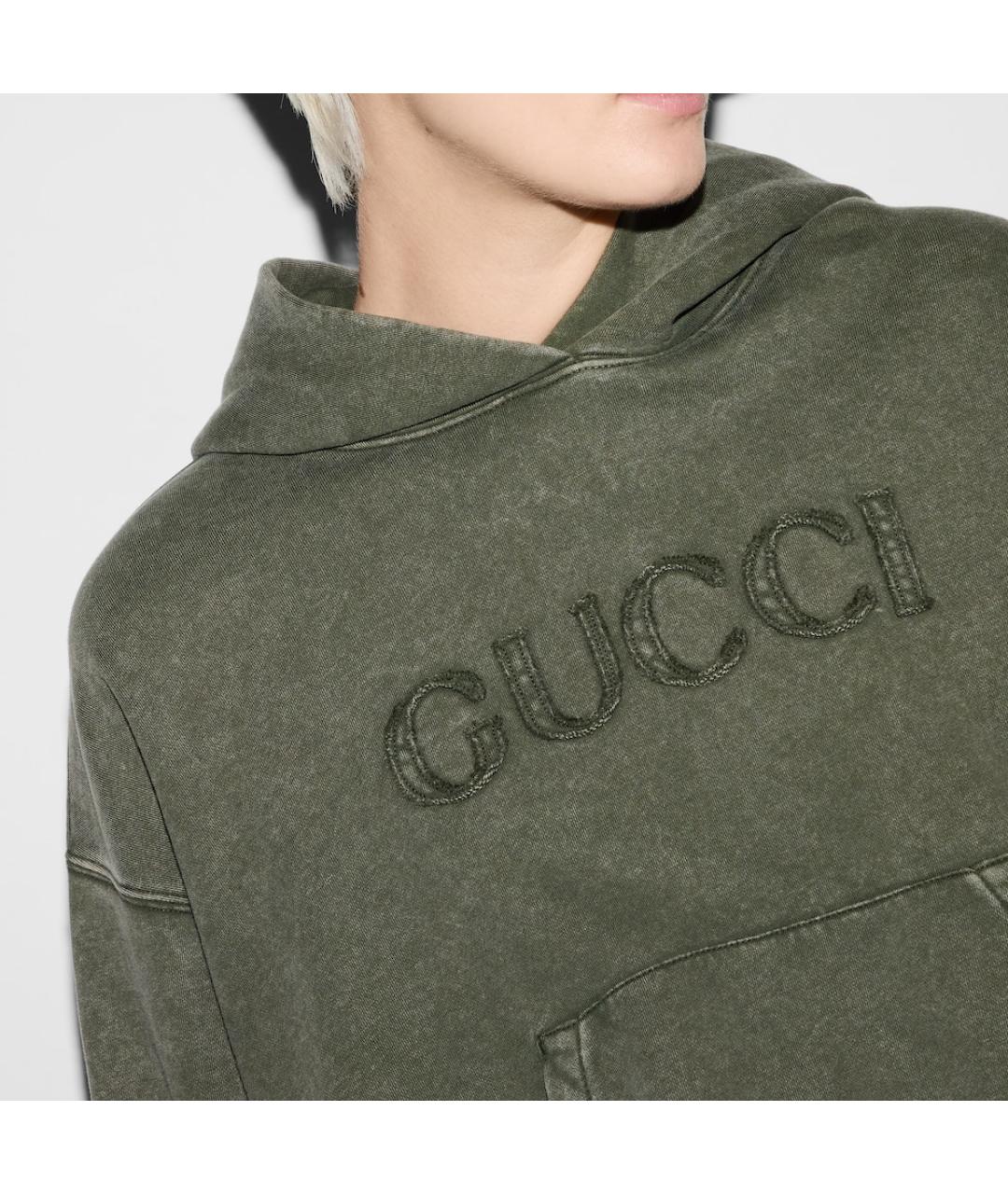GUCCI Хаки хлопковый костюм с брюками, фото 6