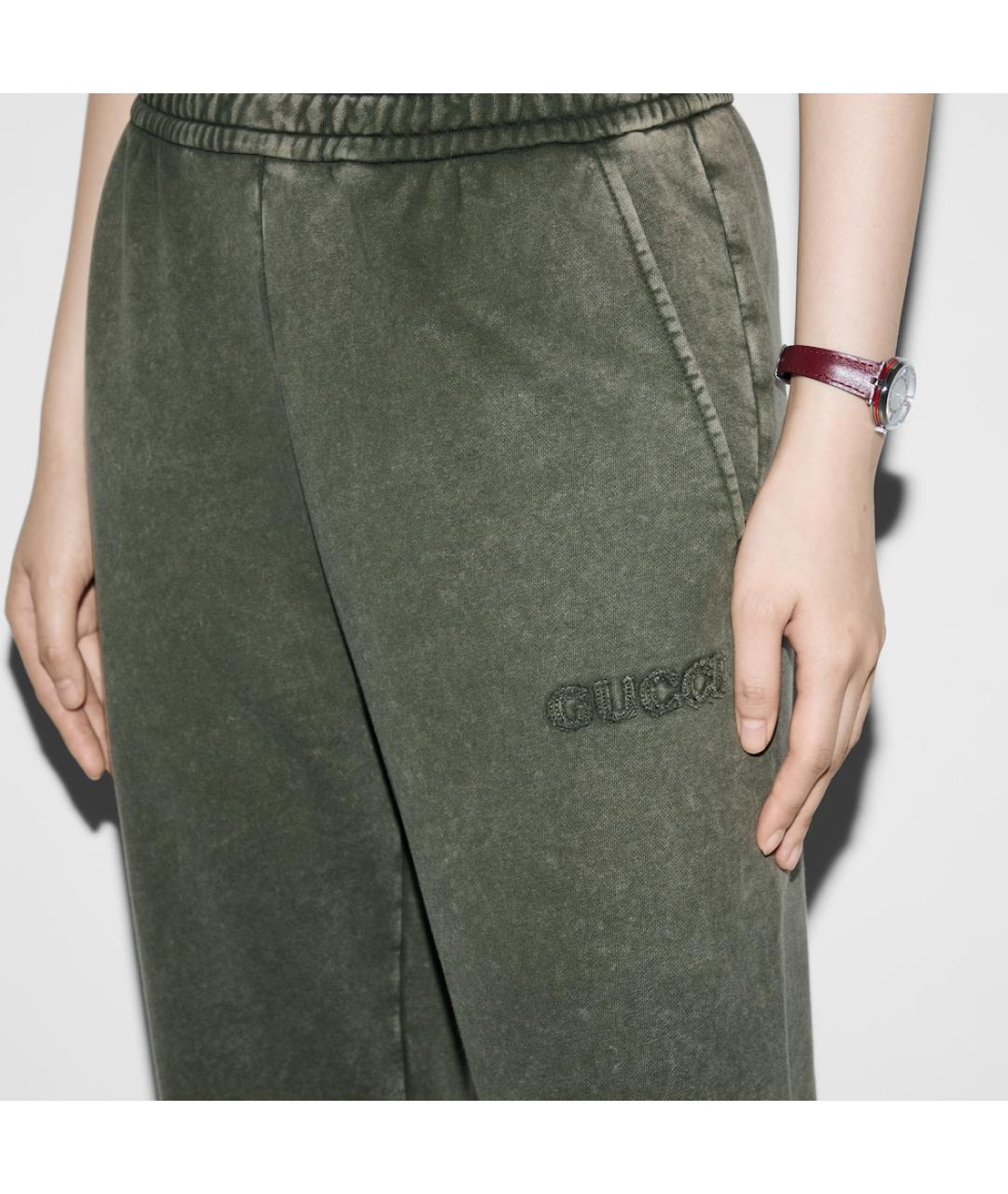 GUCCI Хаки хлопковый костюм с брюками, фото 7