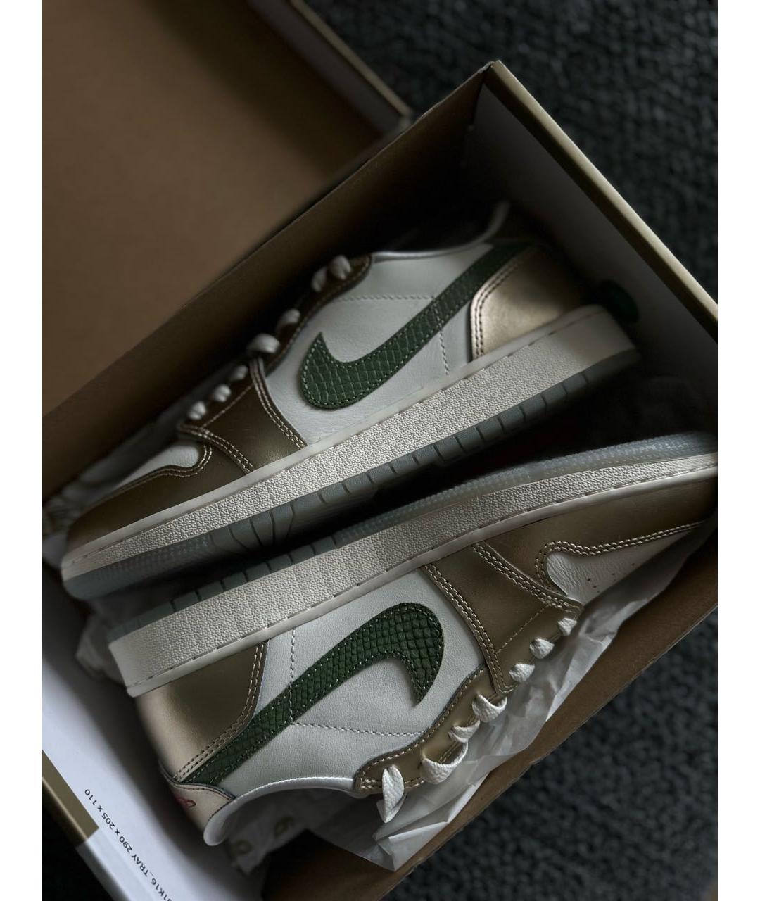 NIKE Золотые кожаные кроссовки, фото 5