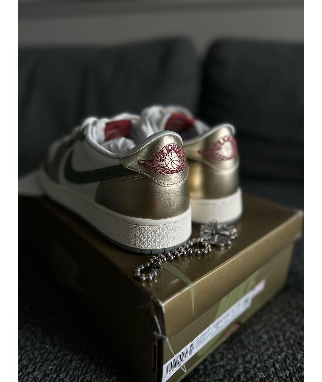 NIKE Золотые кожаные кроссовки, фото 3