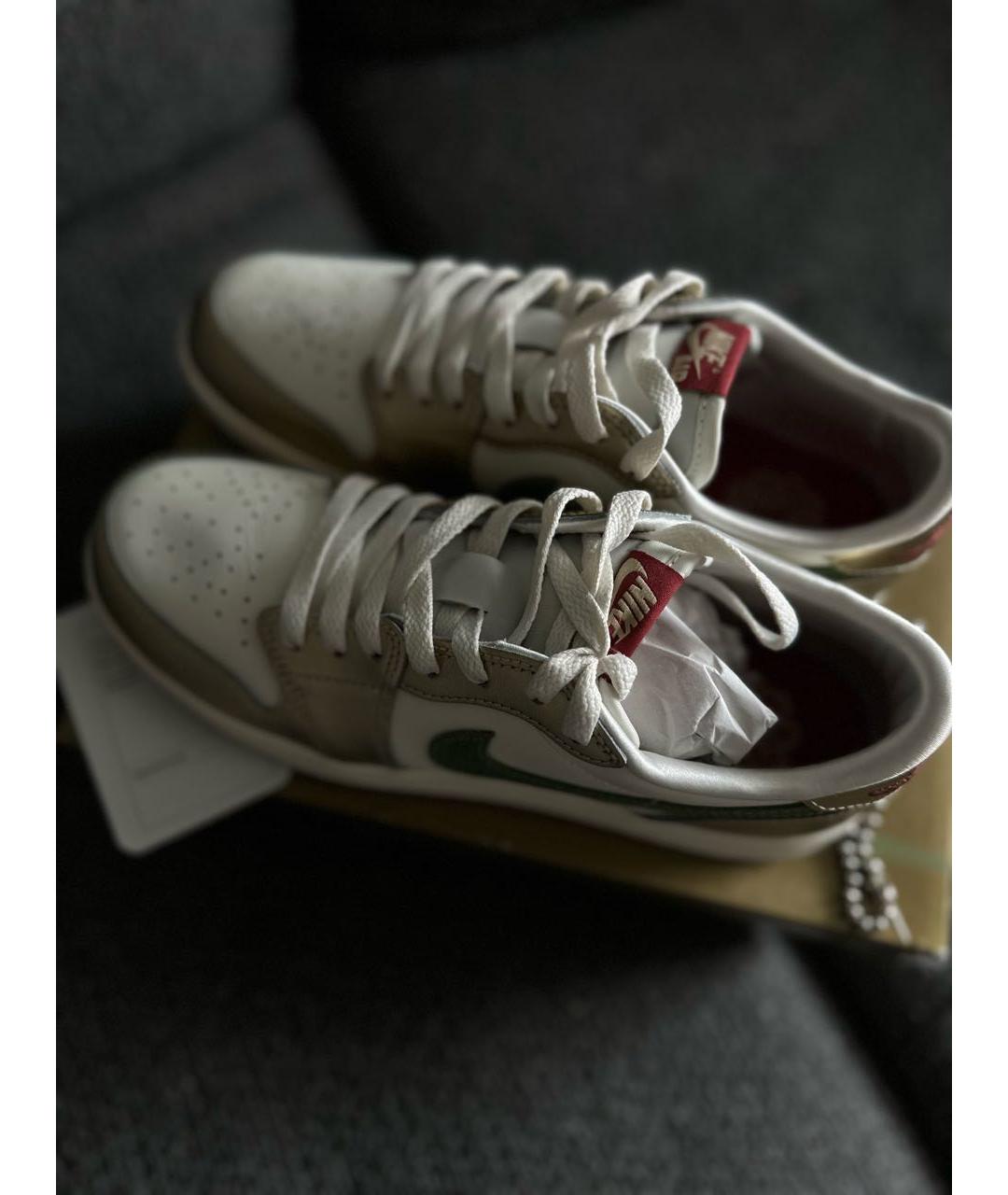 NIKE Золотые кожаные кроссовки, фото 2