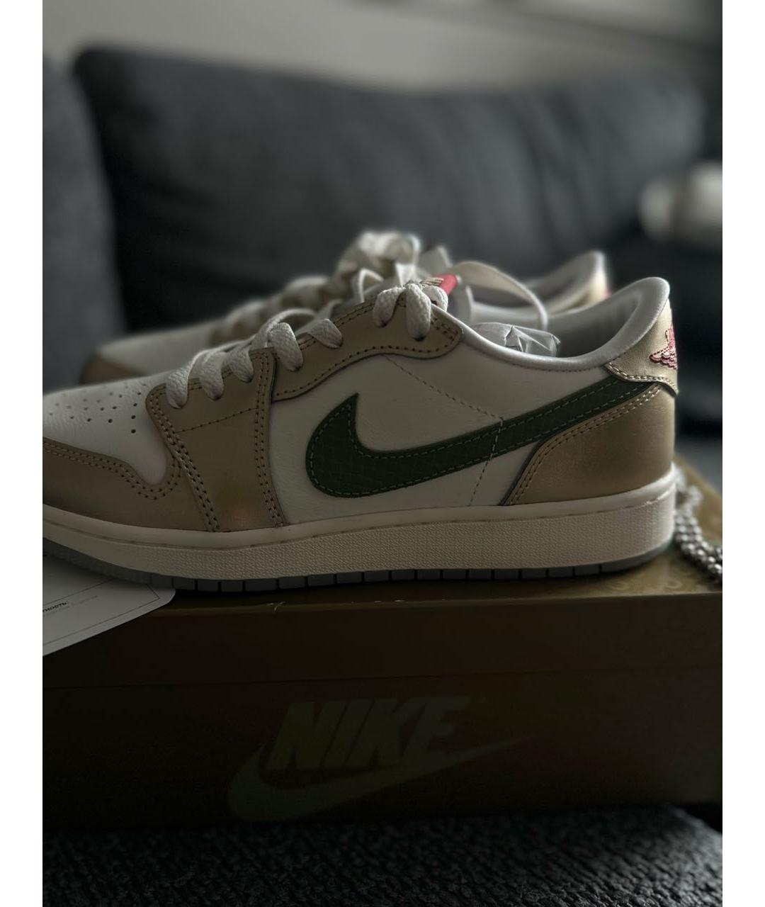 NIKE Золотые кожаные кроссовки, фото 6