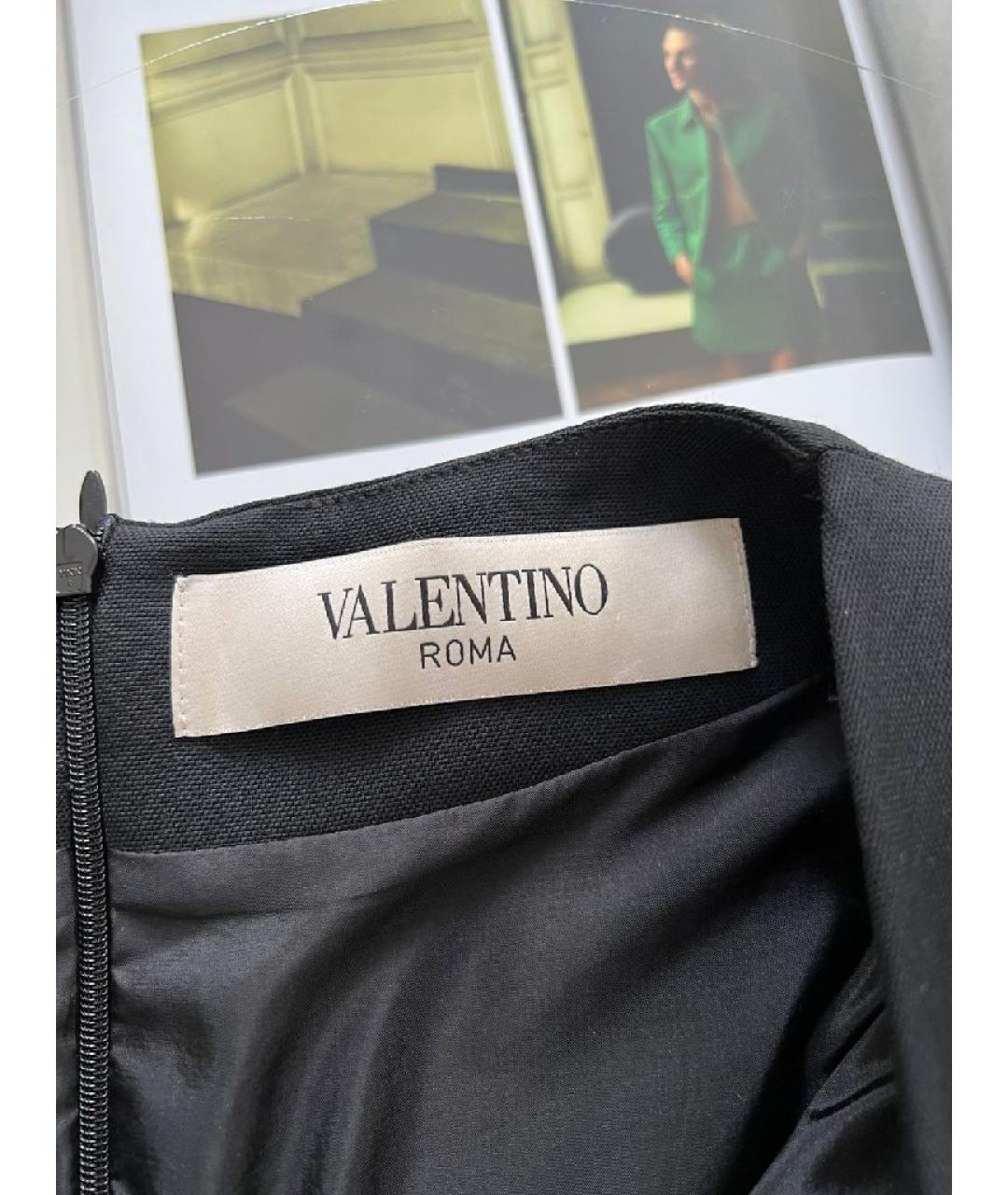 VALENTINO Черное полиамидовое повседневное платье, фото 4