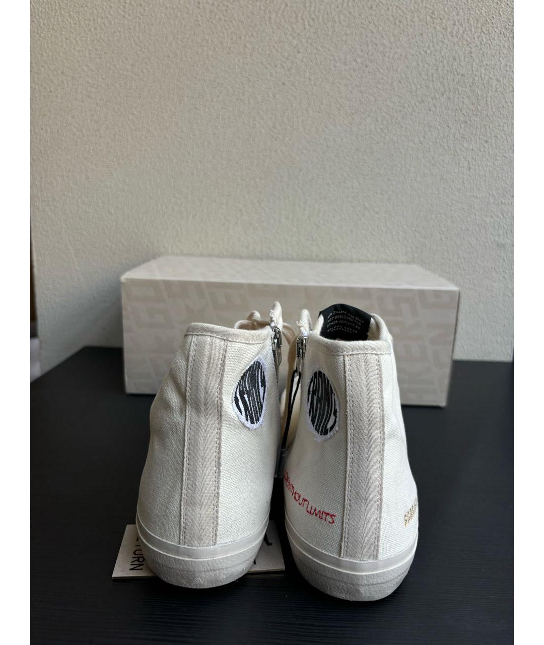 GOLDEN GOOSE DELUXE BRAND Белые синтетические высокие кроссовки / кеды, фото 4