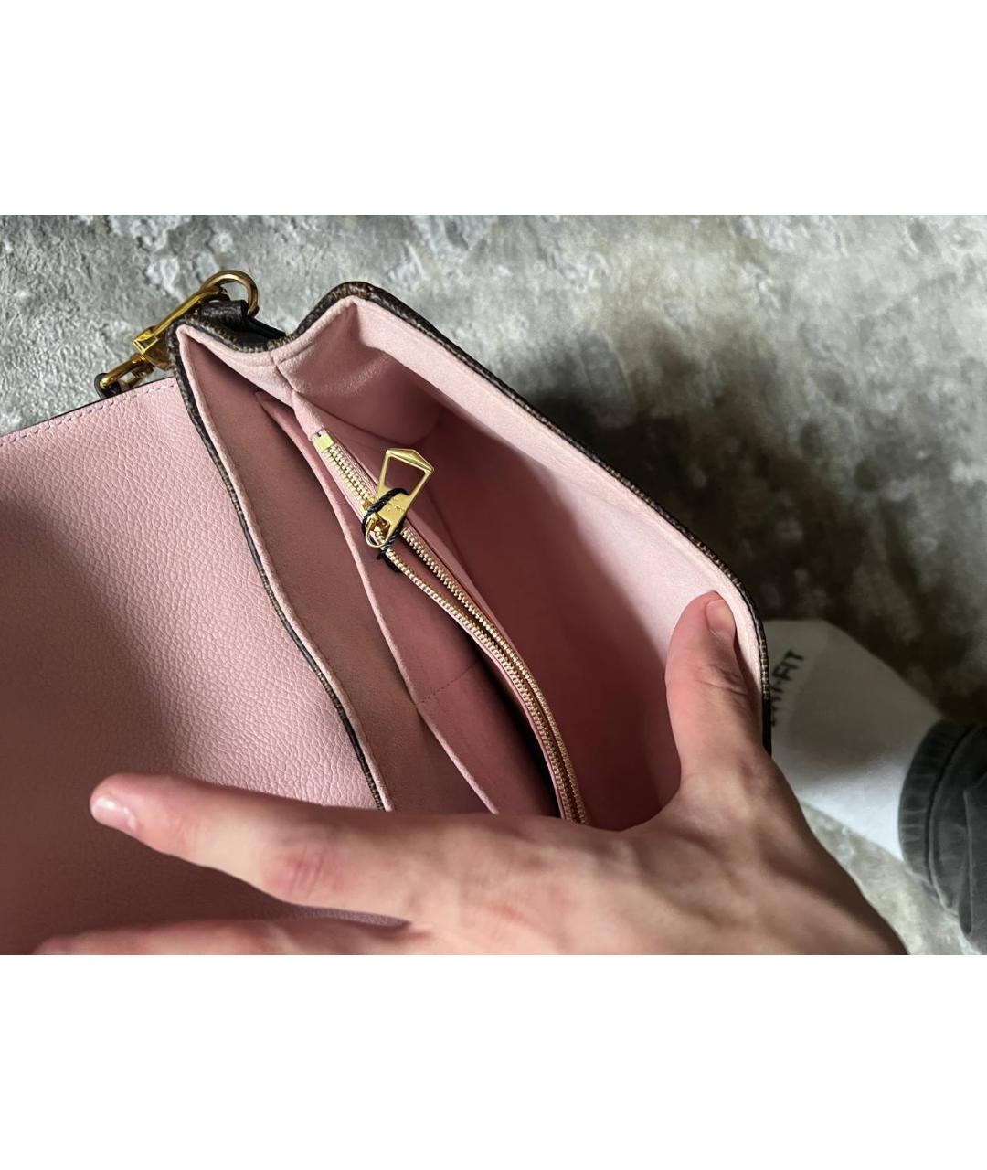 LOUIS VUITTON Розовая кожаная сумка через плечо, фото 4
