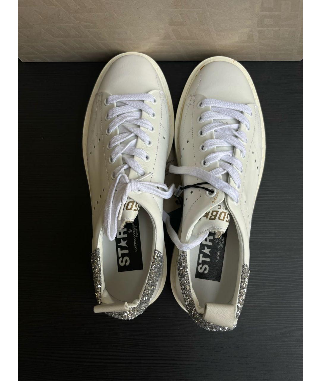 GOLDEN GOOSE DELUXE BRAND Белые кожаные кеды, фото 3