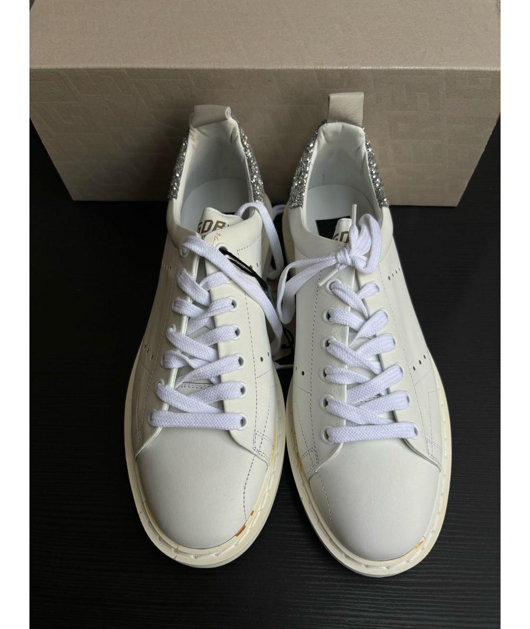 GOLDEN GOOSE DELUXE BRAND Белые кожаные кеды, фото 2