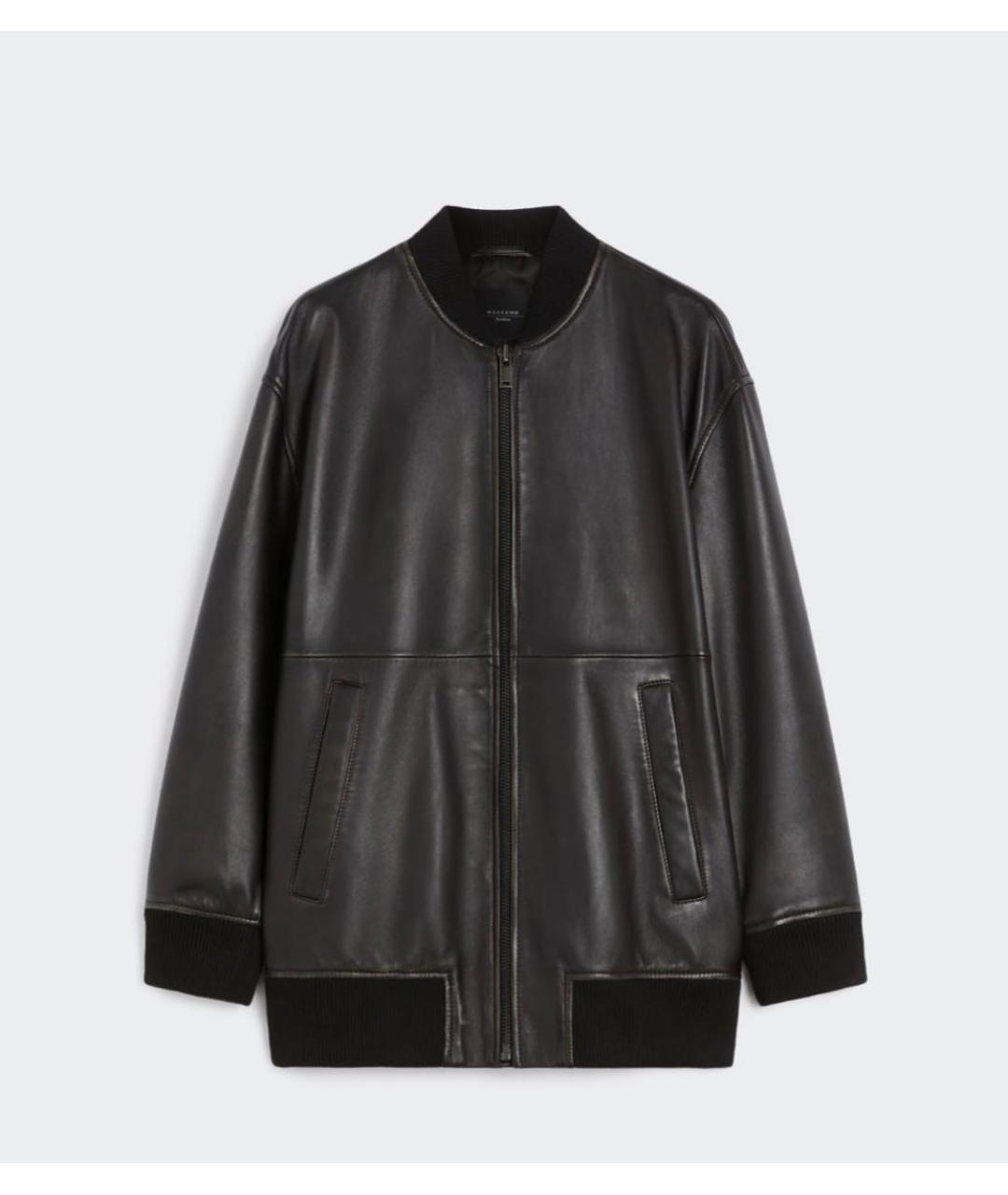 WEEKEND MAX MARA Коричневая кожаная куртка, фото 6