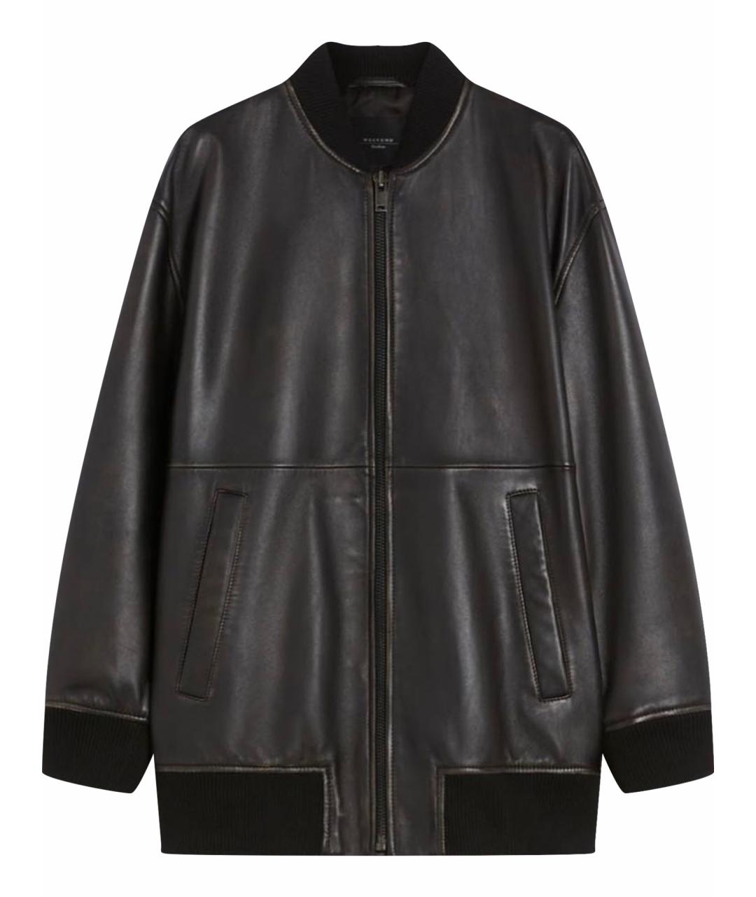 WEEKEND MAX MARA Коричневая кожаная куртка, фото 1