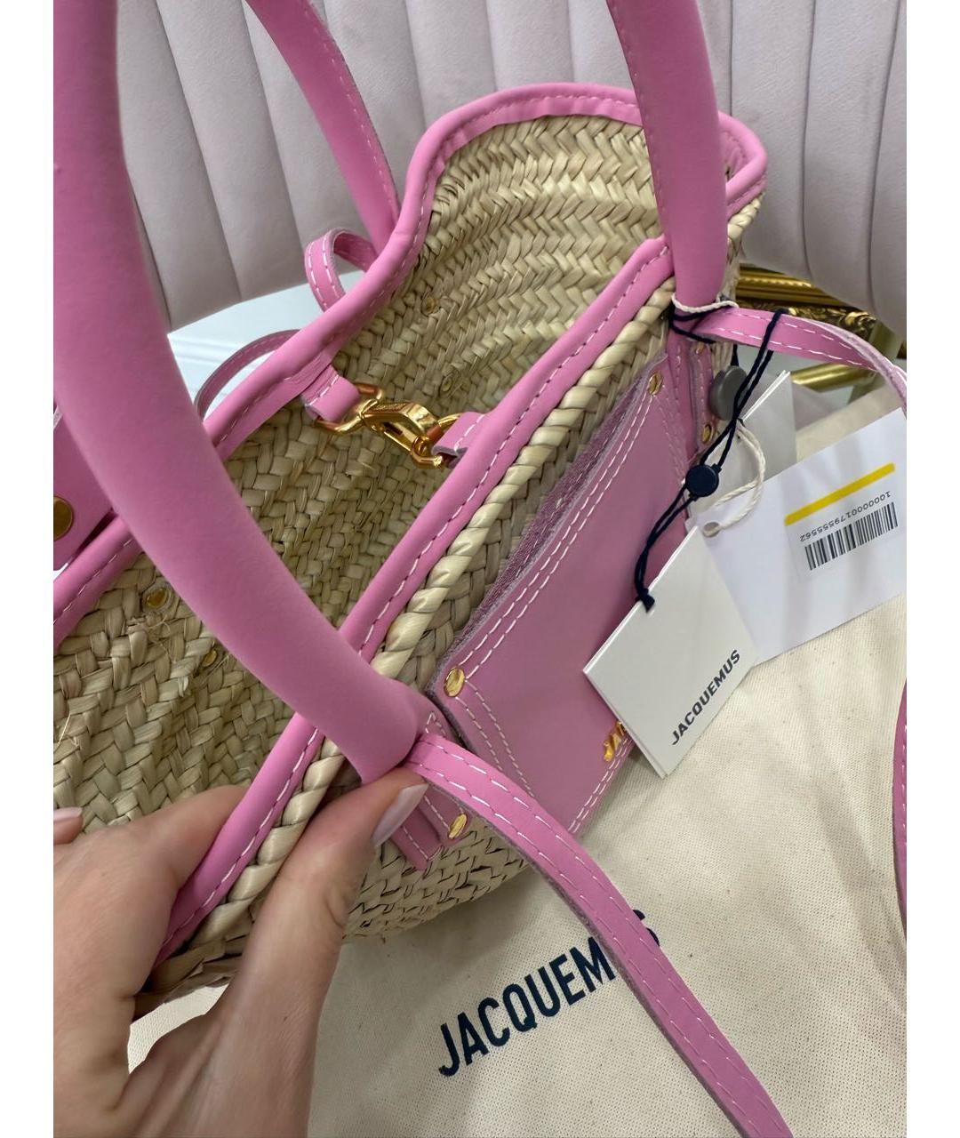 JACQUEMUS Мульти пелетеная пляжная сумка, фото 6