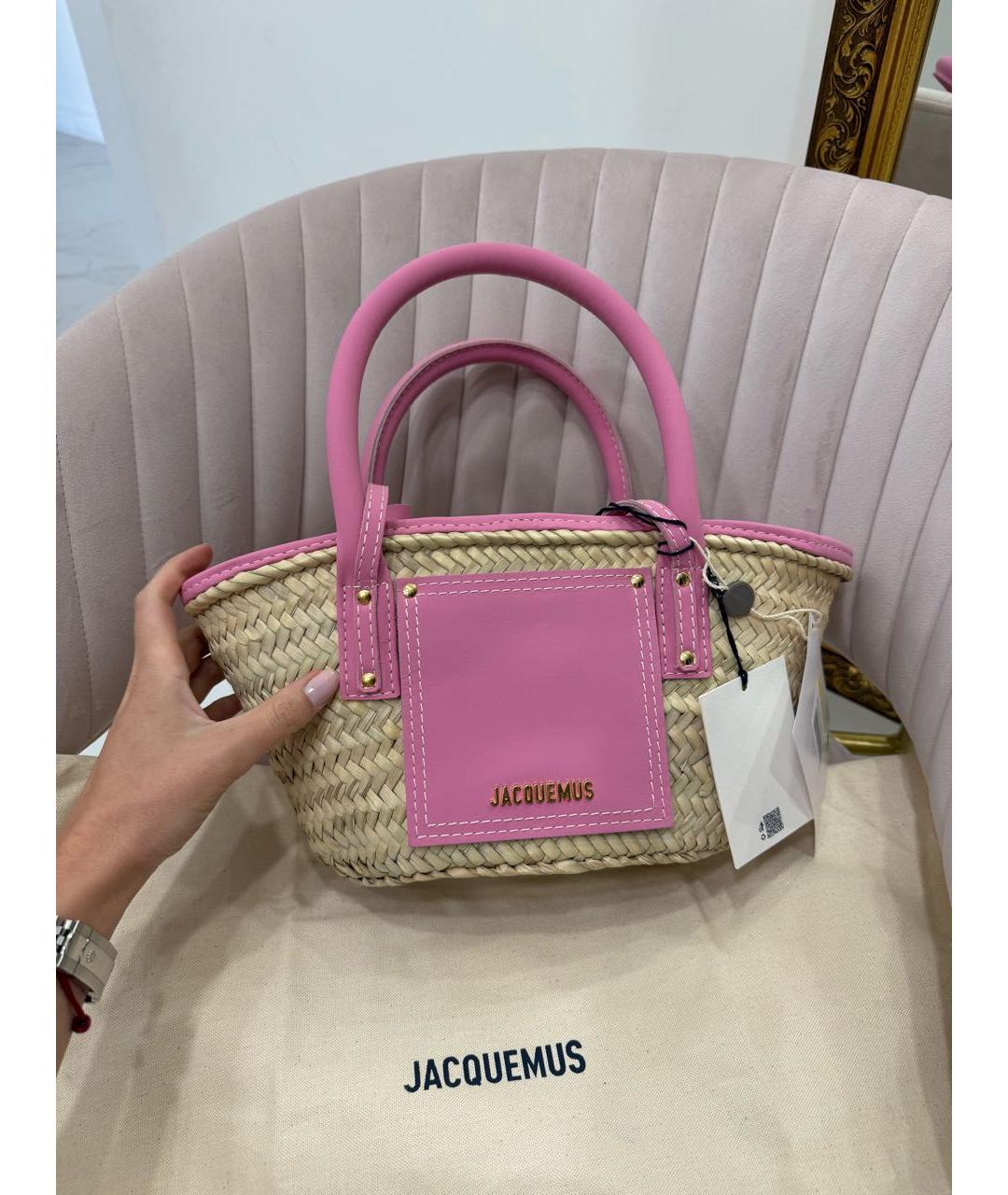 JACQUEMUS Мульти пелетеная пляжная сумка, фото 5
