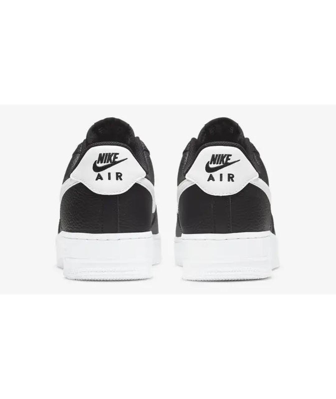 NIKE Черные кожаные низкие кроссовки / кеды, фото 5