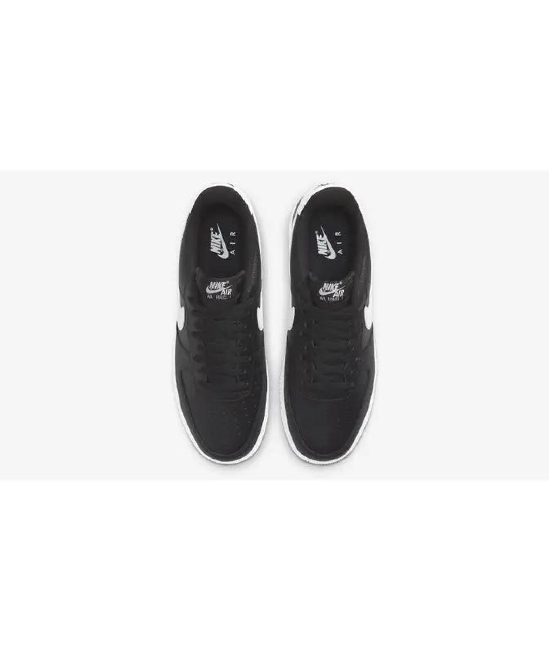 NIKE Черные кожаные низкие кроссовки / кеды, фото 3