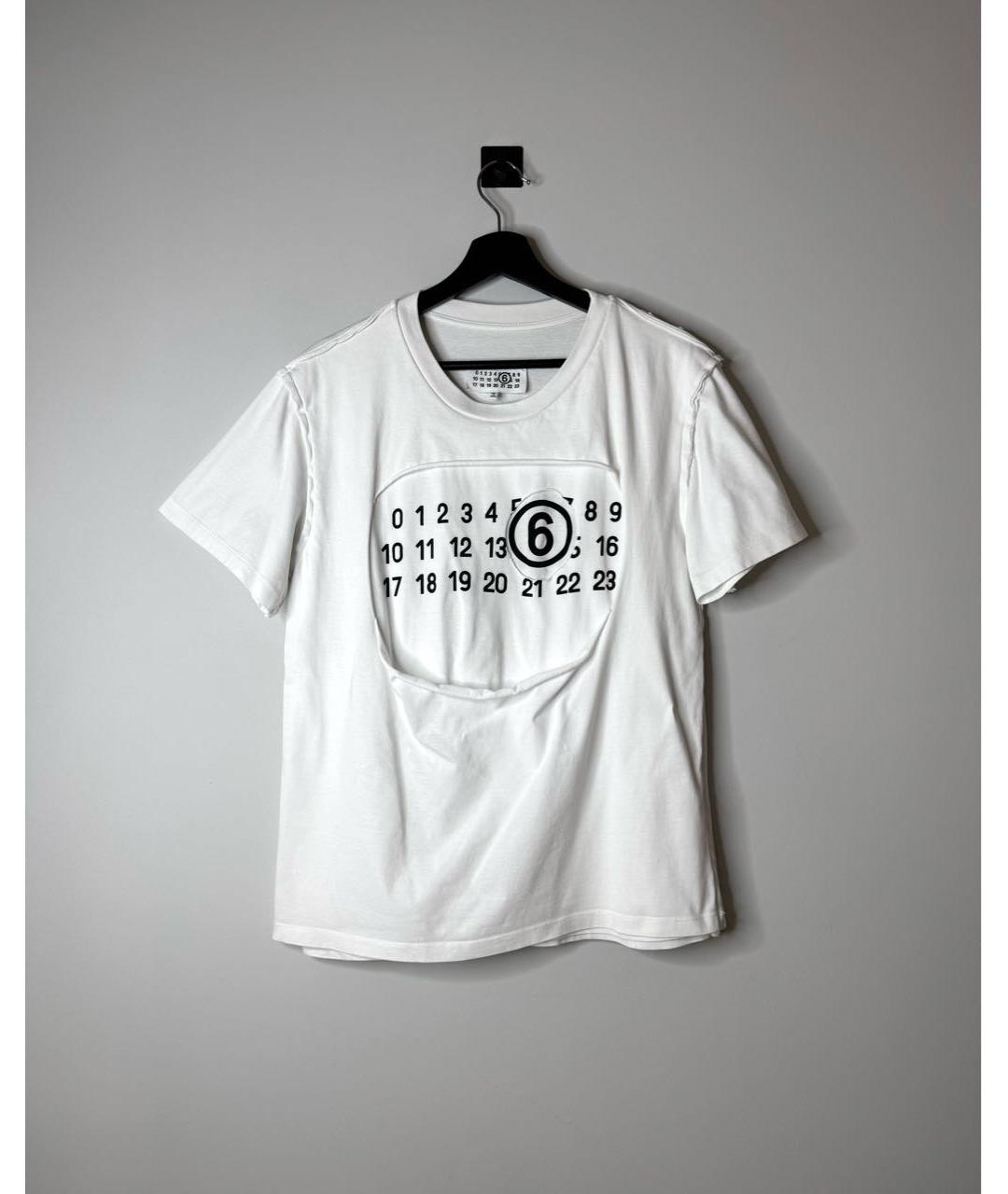 MM6 MAISON MARGIELA Белая хлопковая футболка, фото 2