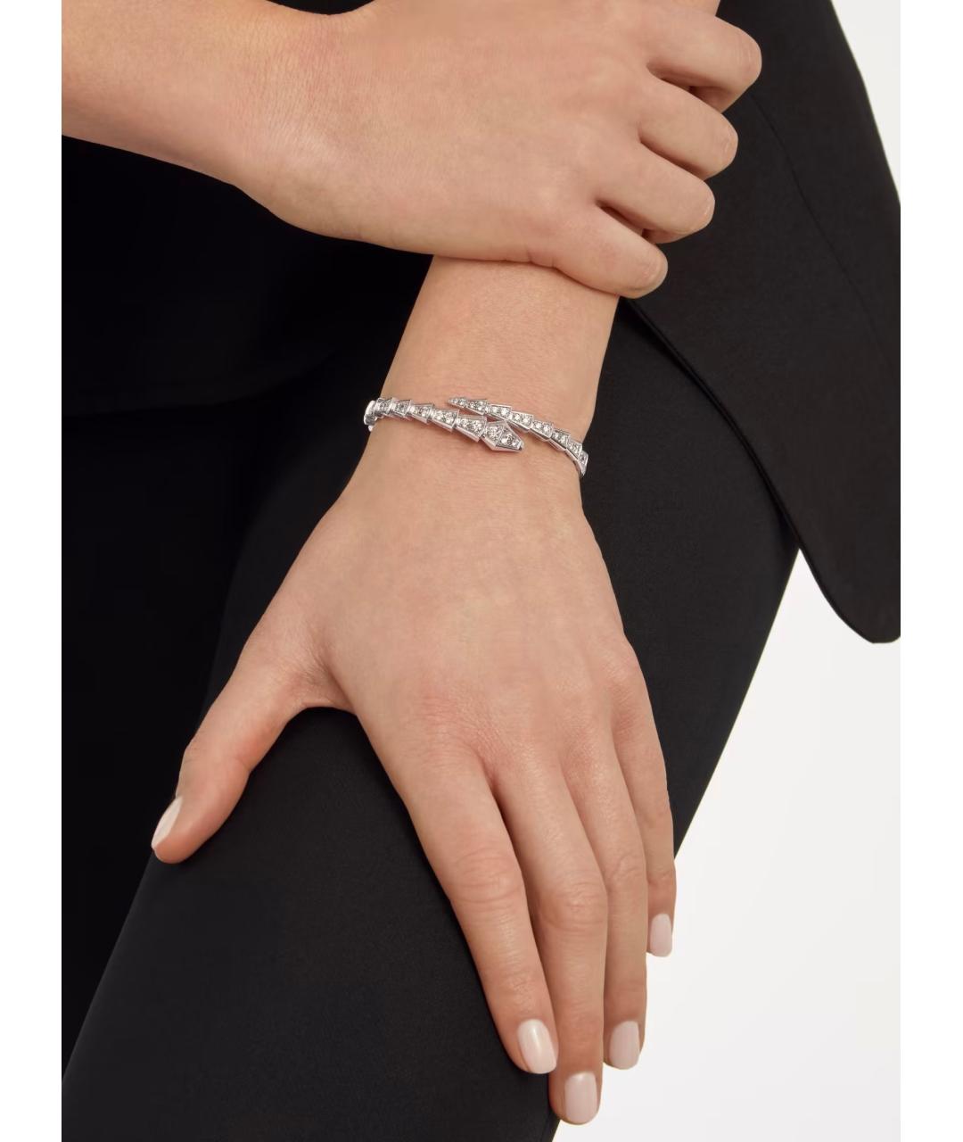 BVLGARI Серебрянный браслет из белого золота, фото 3