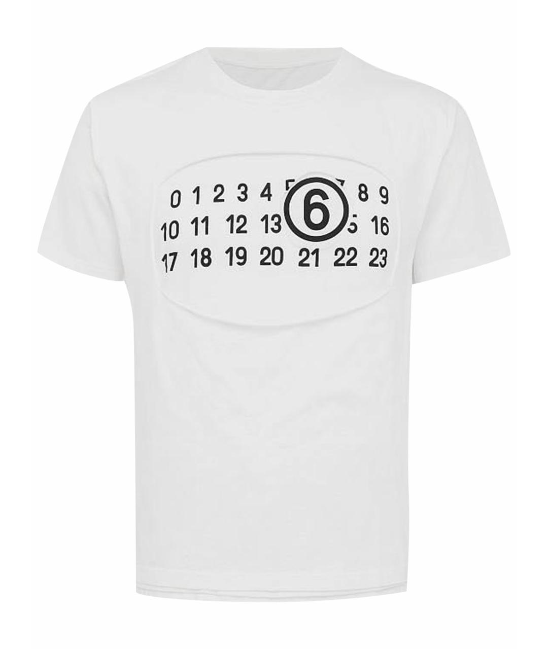 MM6 MAISON MARGIELA Белая хлопковая футболка, фото 1