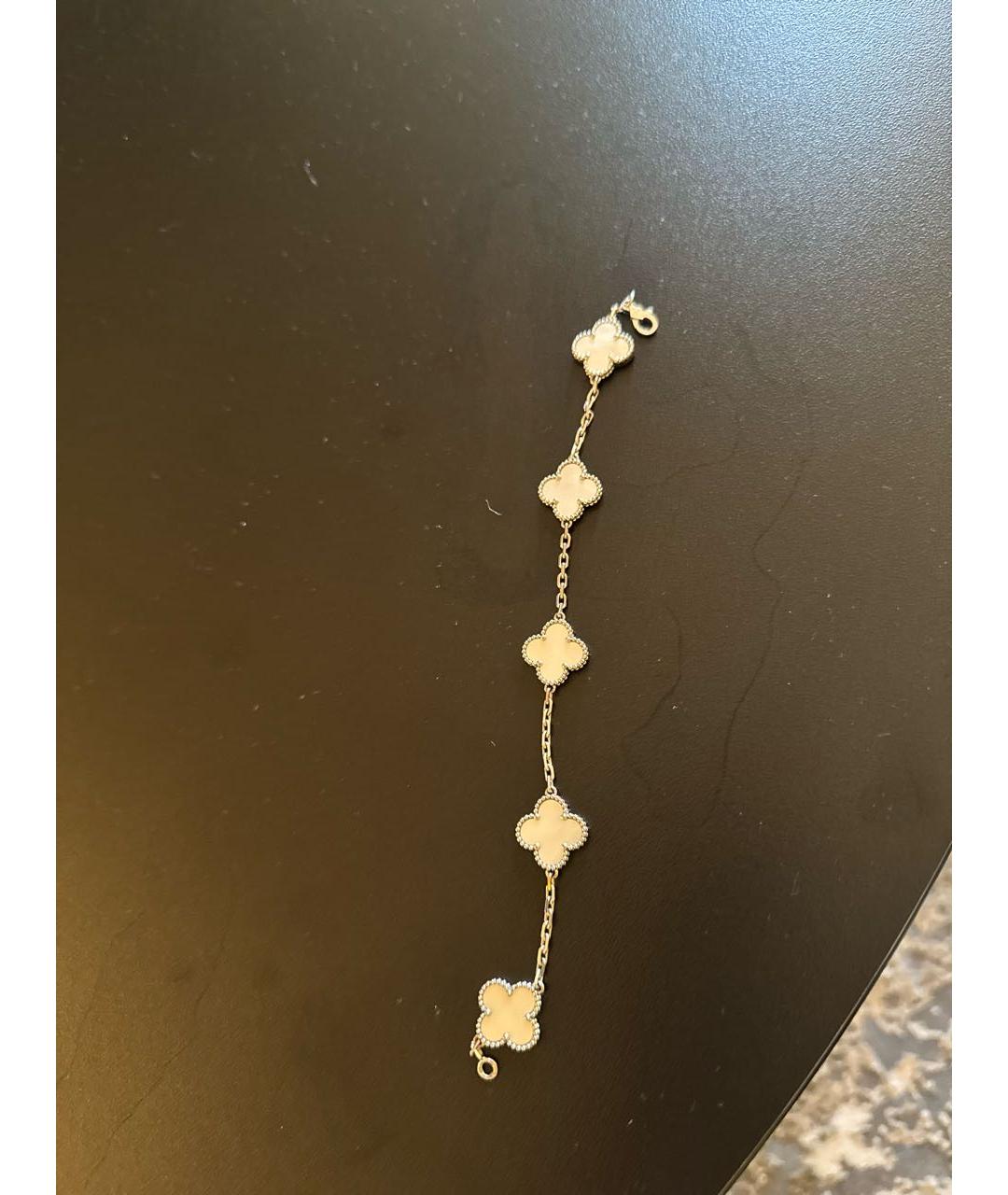 VAN CLEEF & ARPELS Белый с серебряным покрытием браслет, фото 3