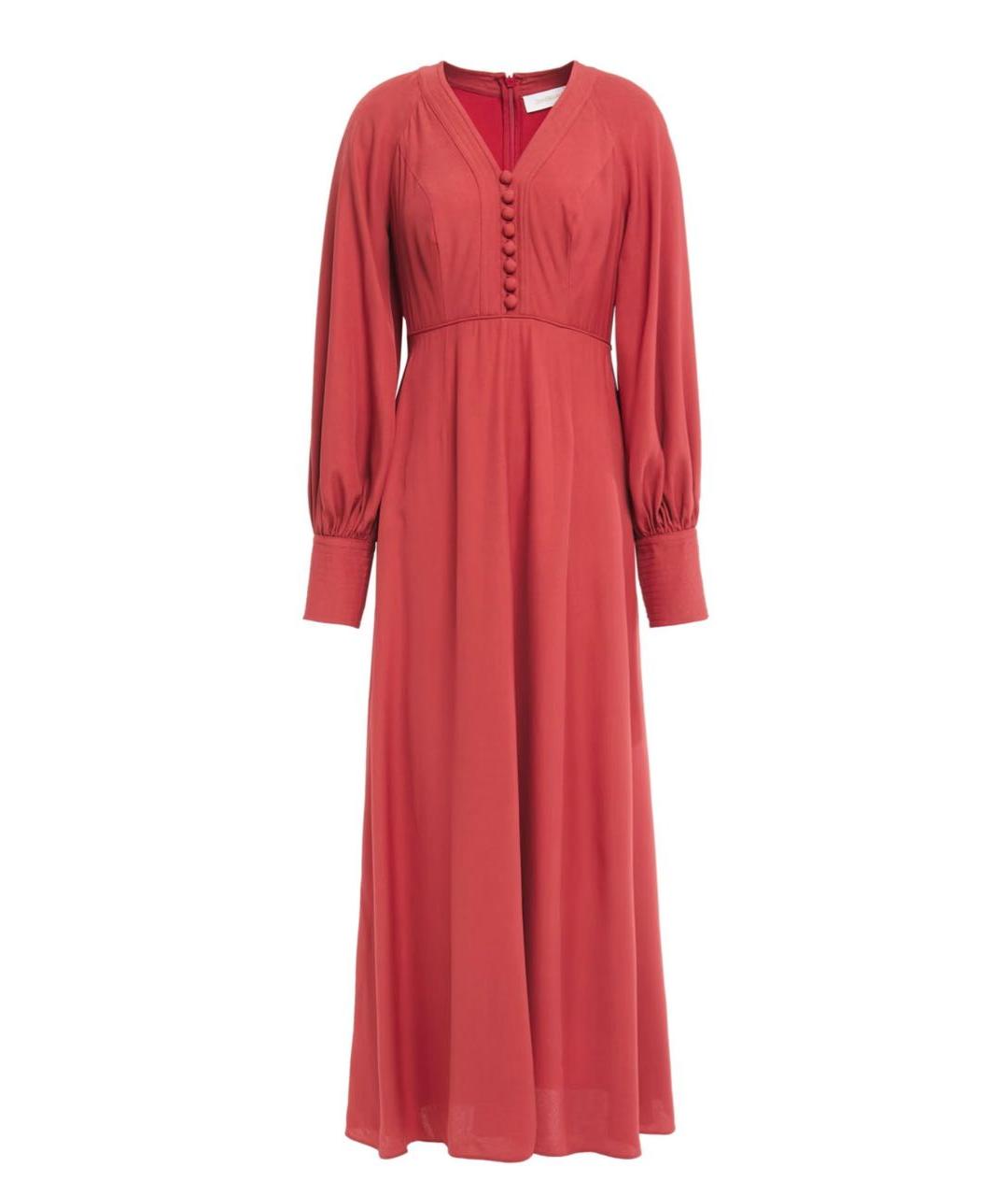 ZIMMERMANN Красное вискозное платье, фото 8