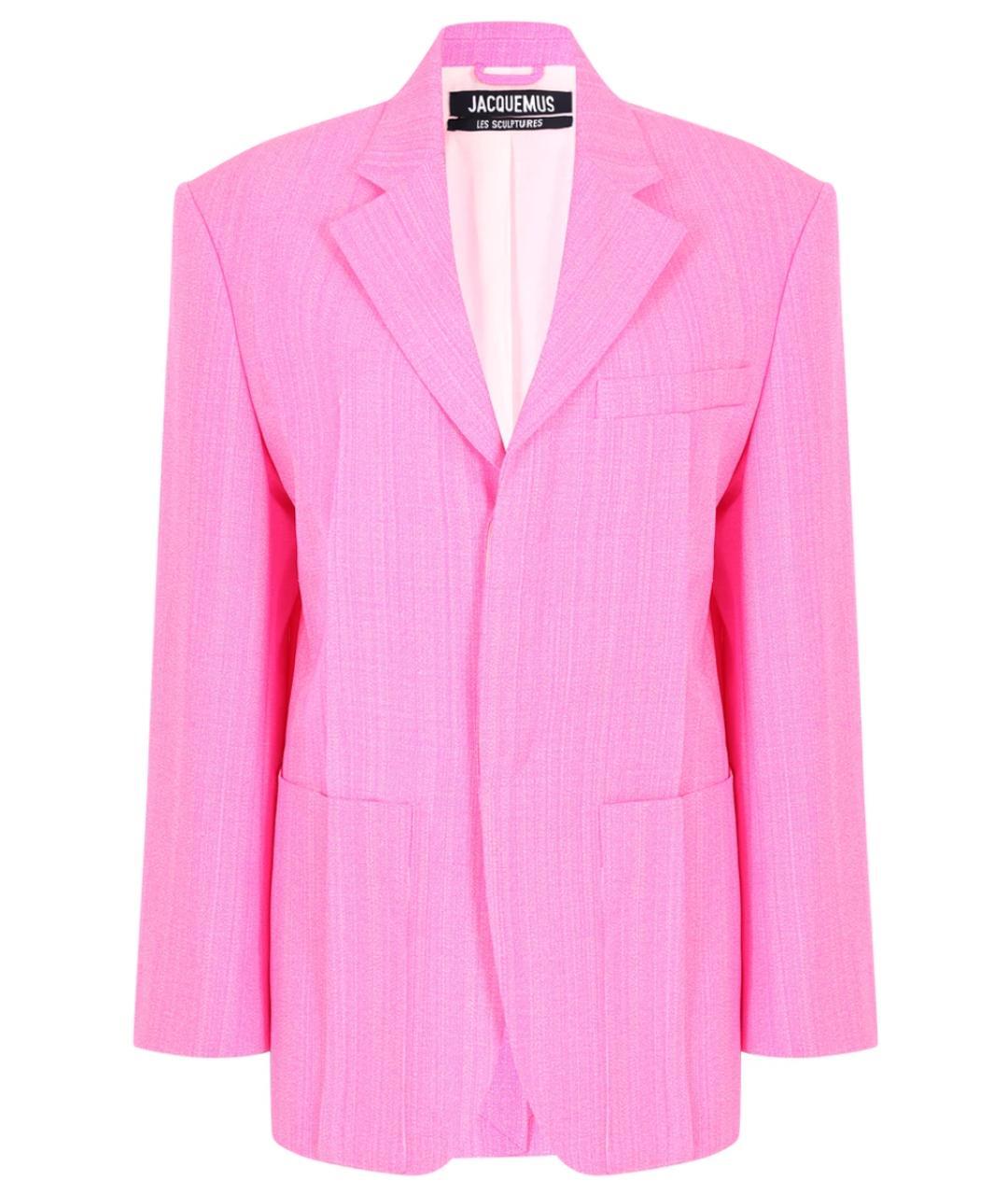 JACQUEMUS Розовый вискозный костюм с брюками, фото 2
