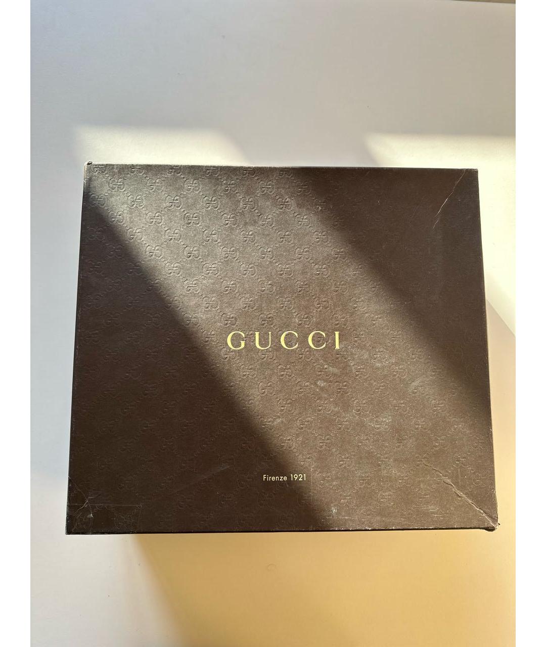 GUCCI Коричневые кожаные полусапоги, фото 6