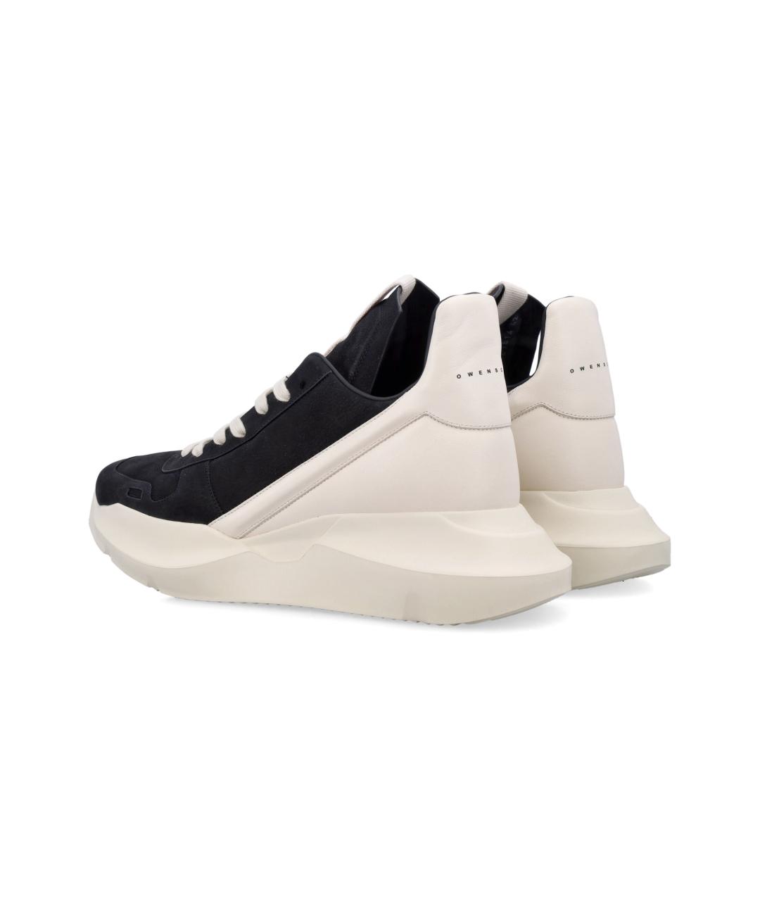 RICK OWENS Черные низкие кроссовки / кеды, фото 4