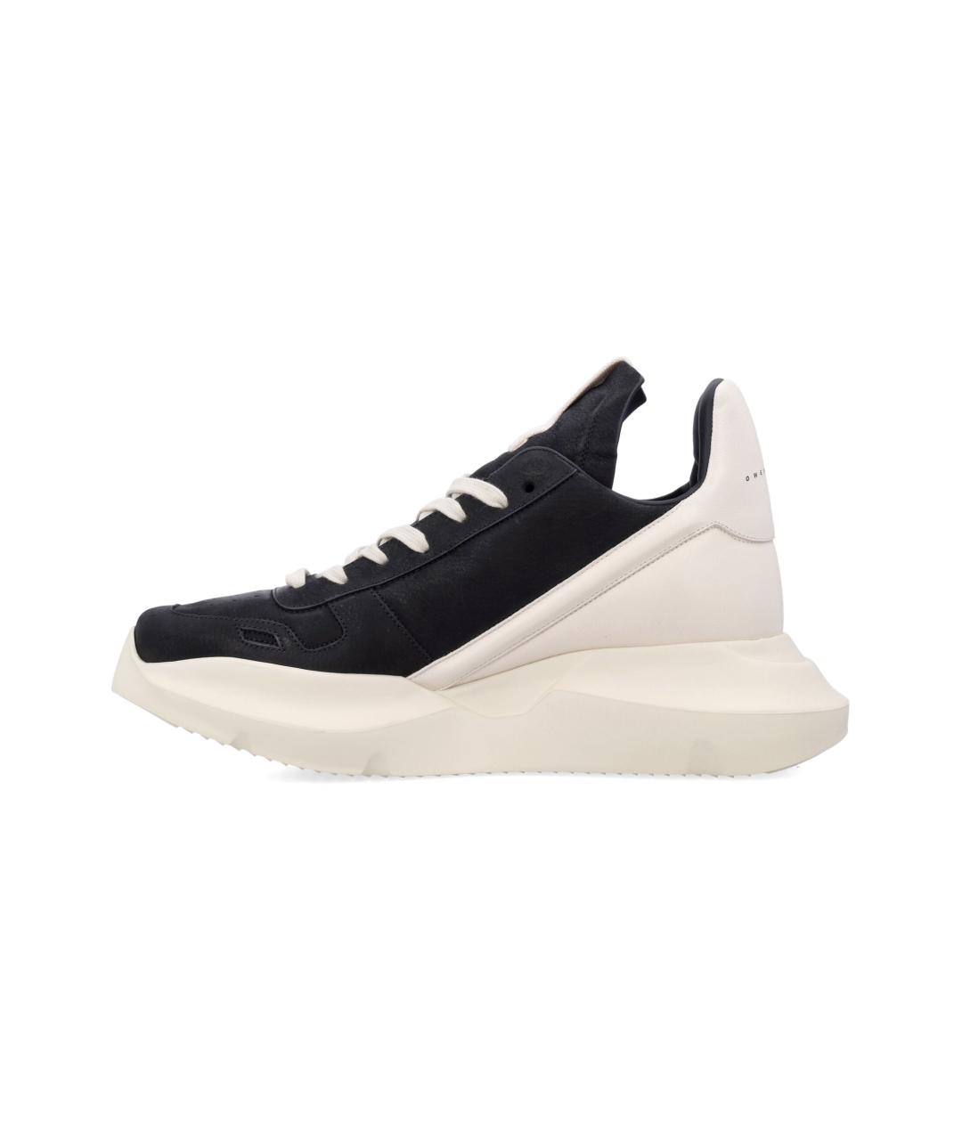 RICK OWENS Черные низкие кроссовки / кеды, фото 3
