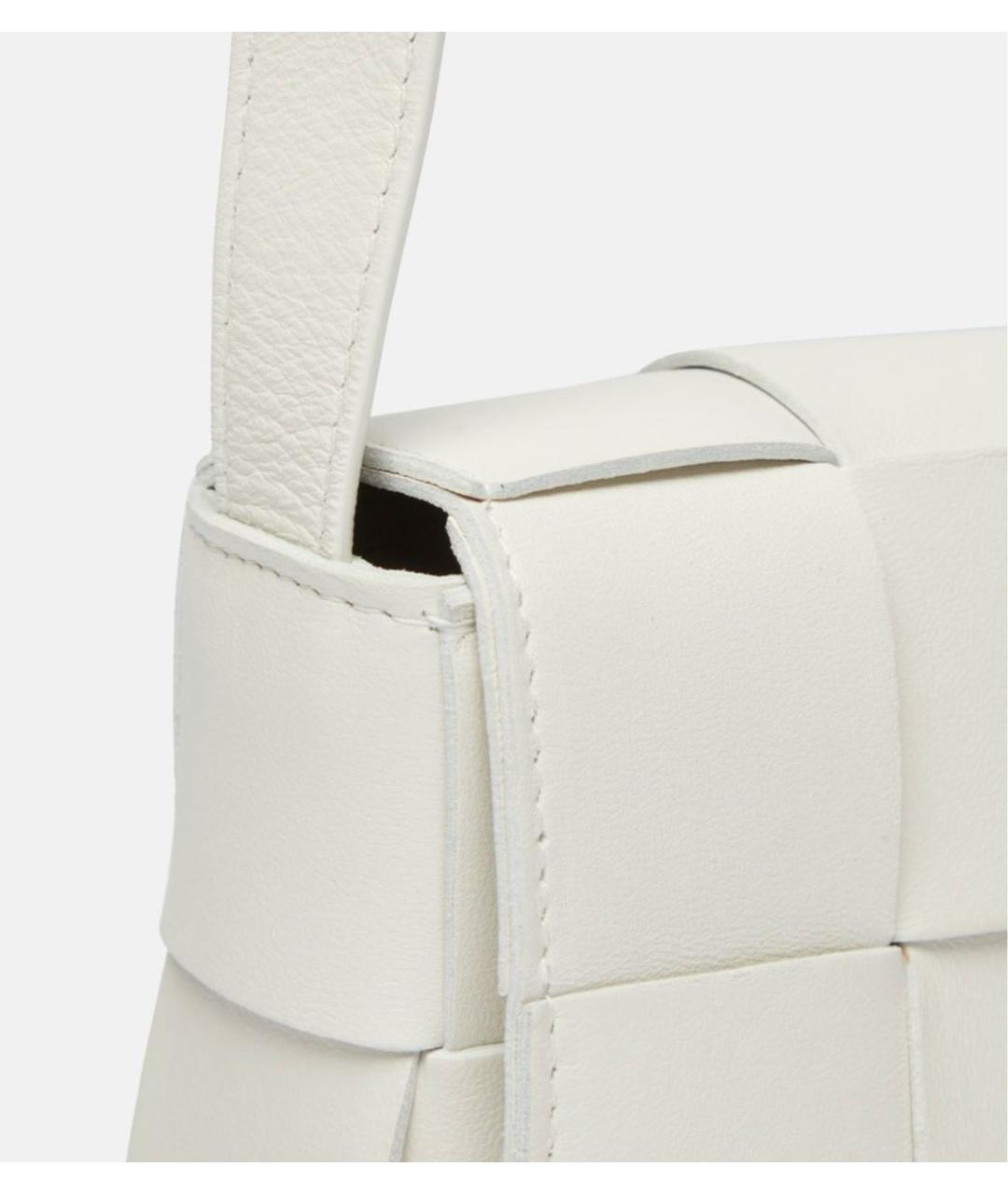 BOTTEGA VENETA Белая кожаная сумка через плечо, фото 2