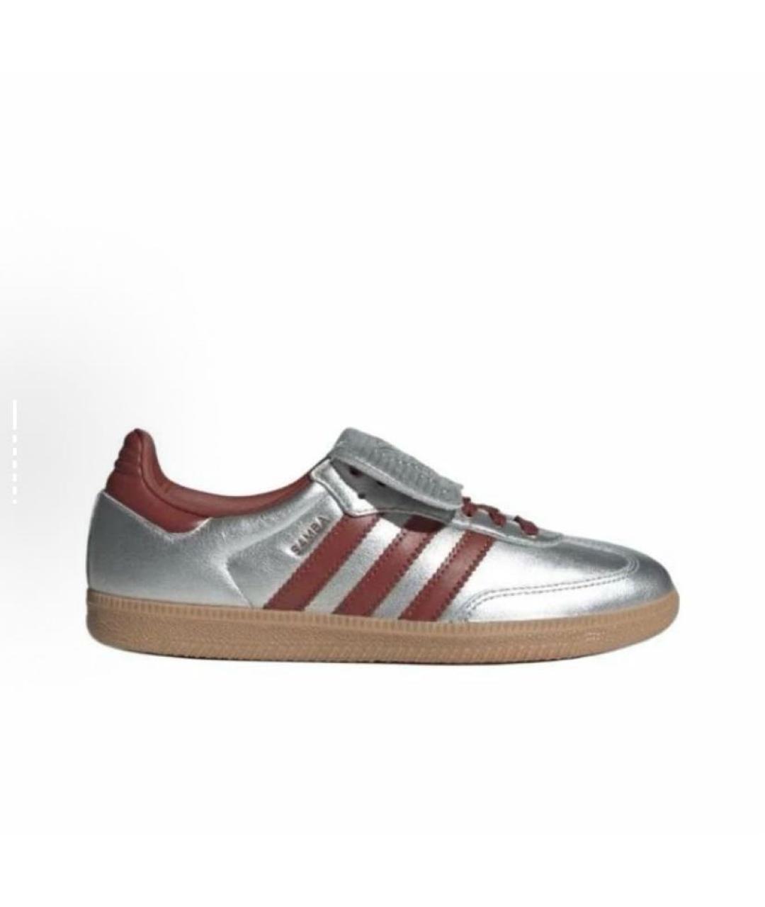 ADIDAS Серебряные кожаные кроссовки, фото 6